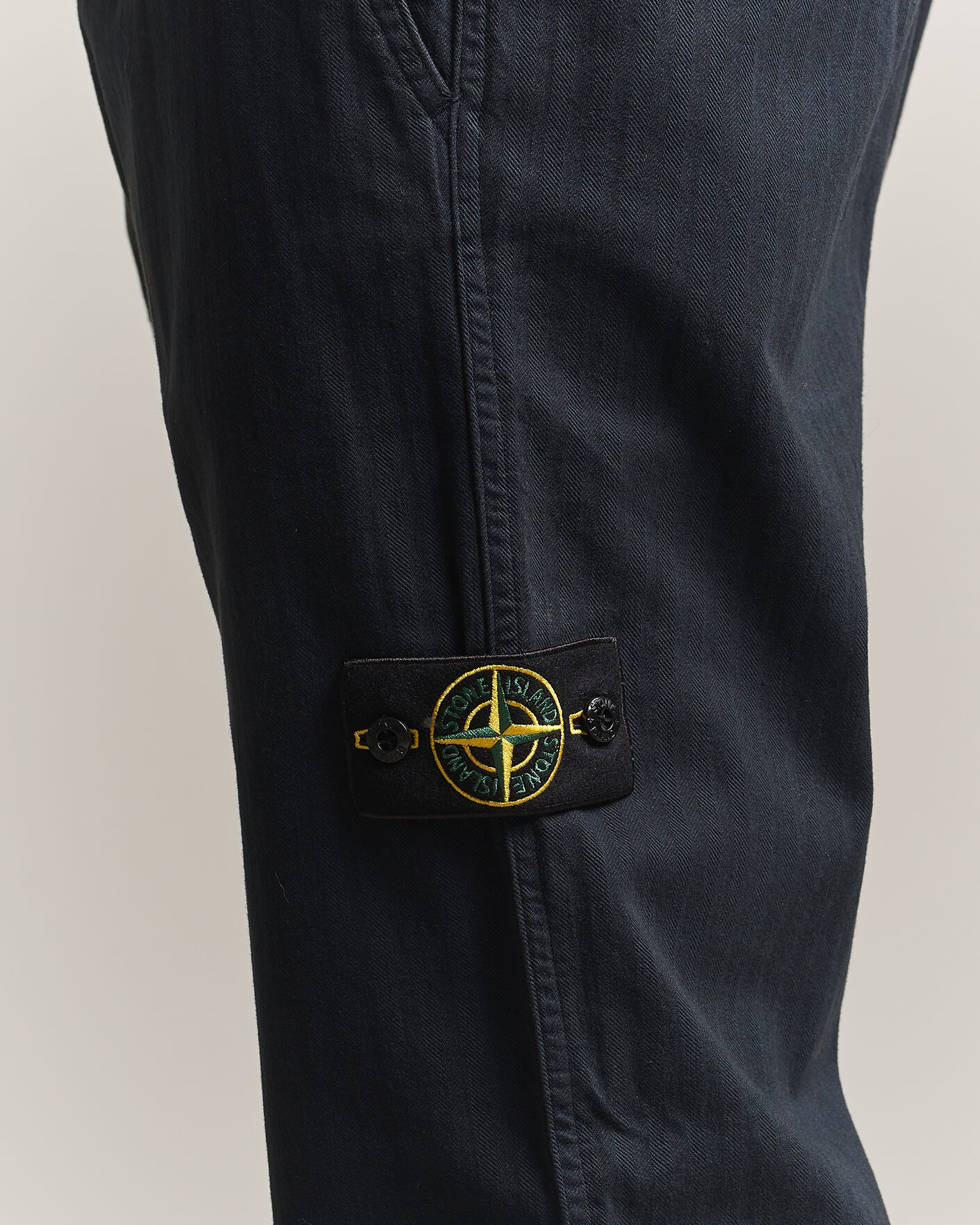 Mies | Housut | Stone Island | Cotton Herringbone Pants Navy Blue