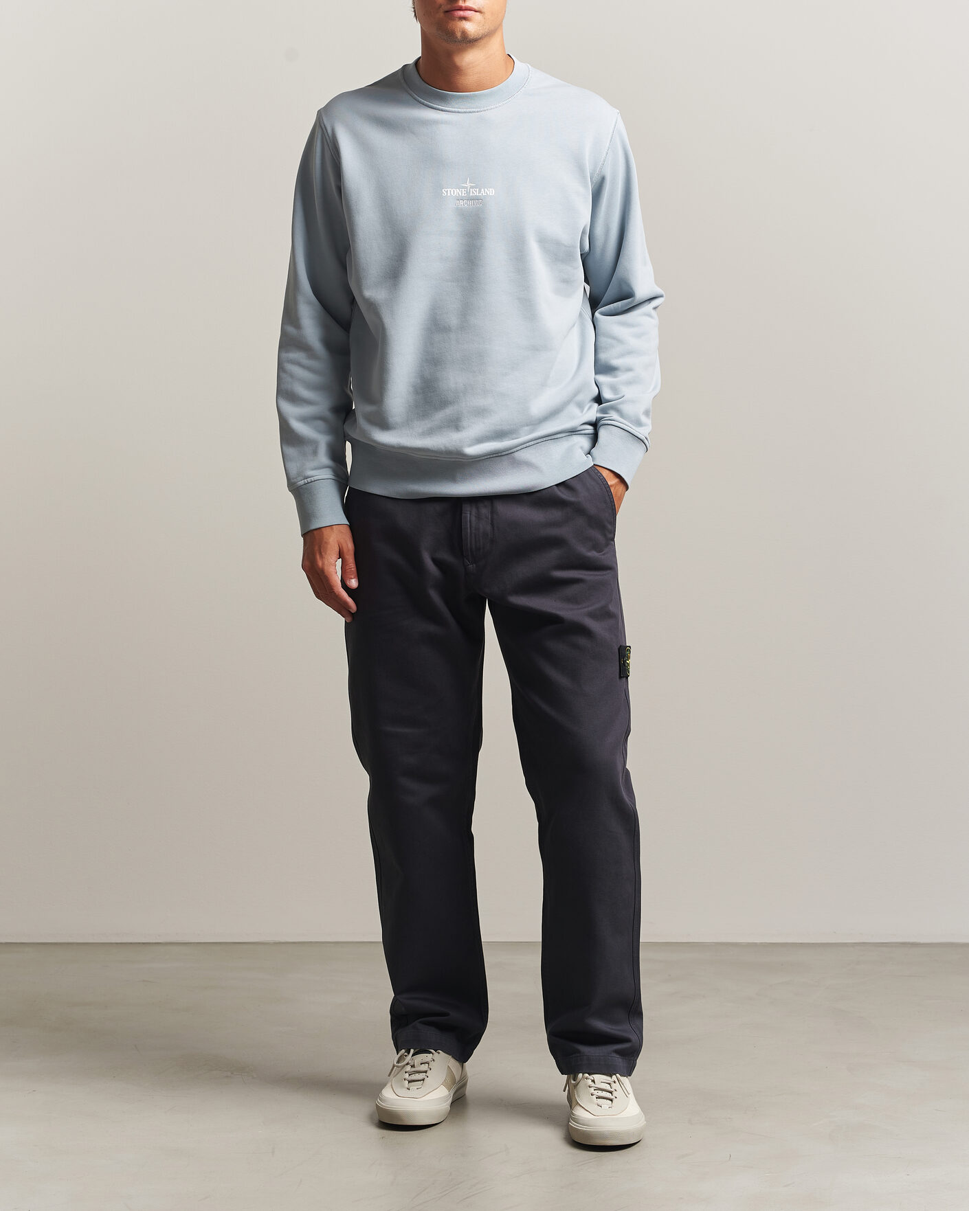 Mies | Housut | Stone Island | Dense Cotton Twill Pants Blue Navy