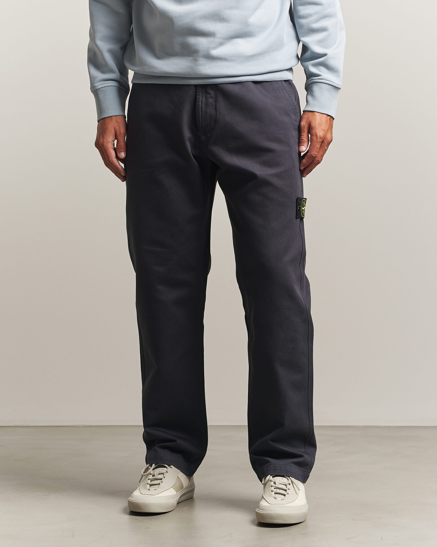 Mies | Housut | Stone Island | Dense Cotton Twill Pants Blue Navy