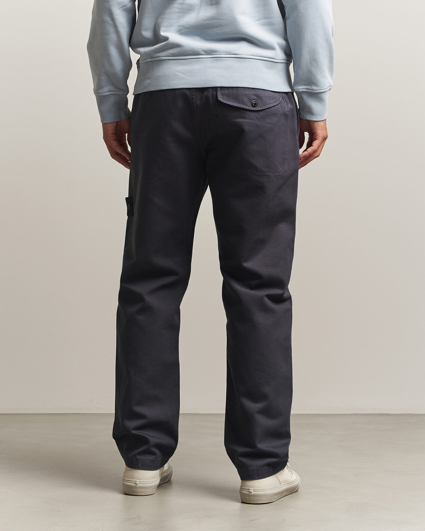 Mies | Housut | Stone Island | Dense Cotton Twill Pants Blue Navy