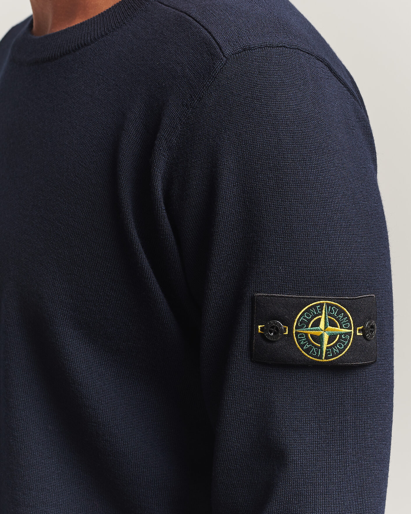Mies | Puserot | Stone Island | Light Pure Wool Crew Neck Navy Blue