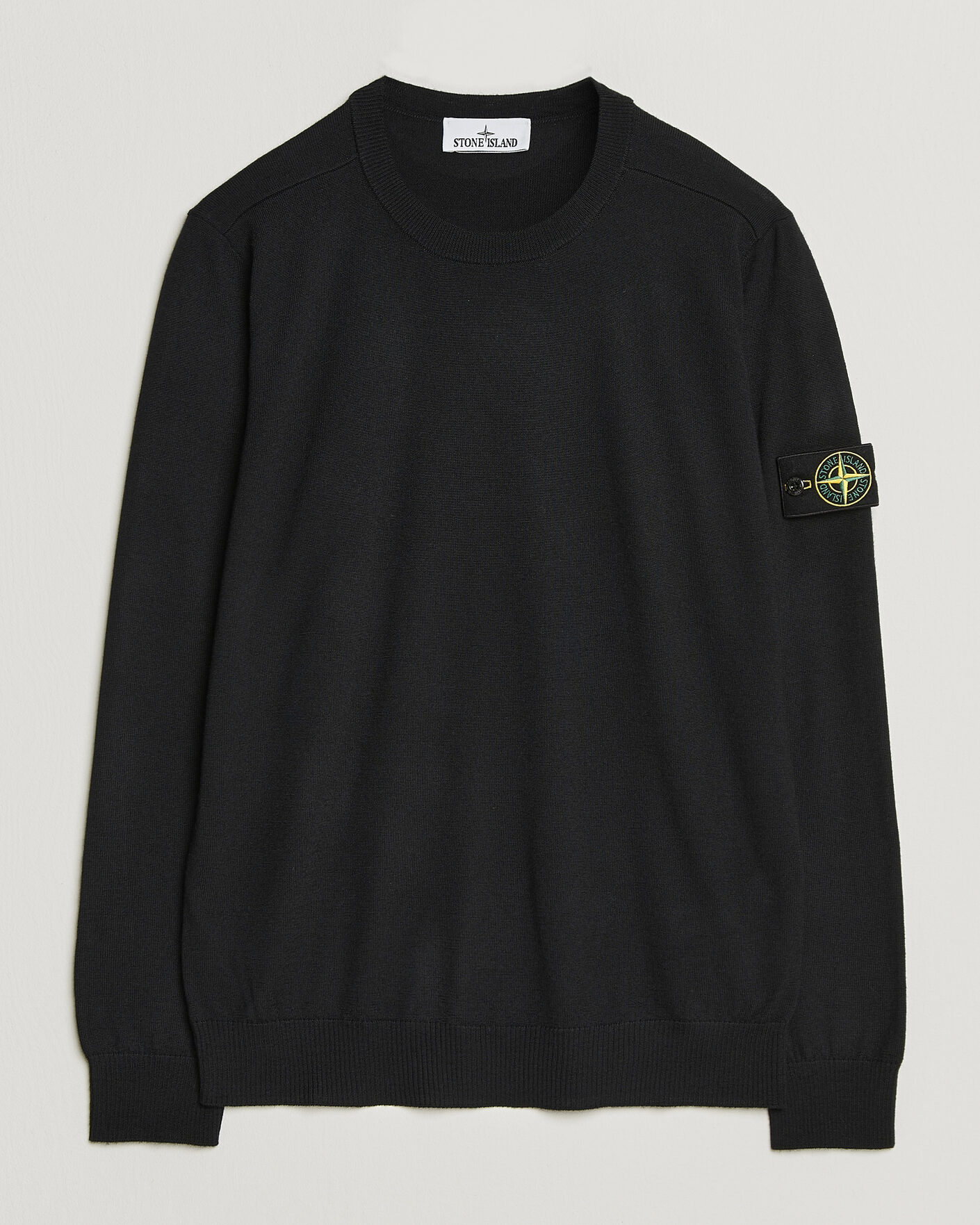 Mies | Puserot | Stone Island | Light Pure Wool Crew Neck Black