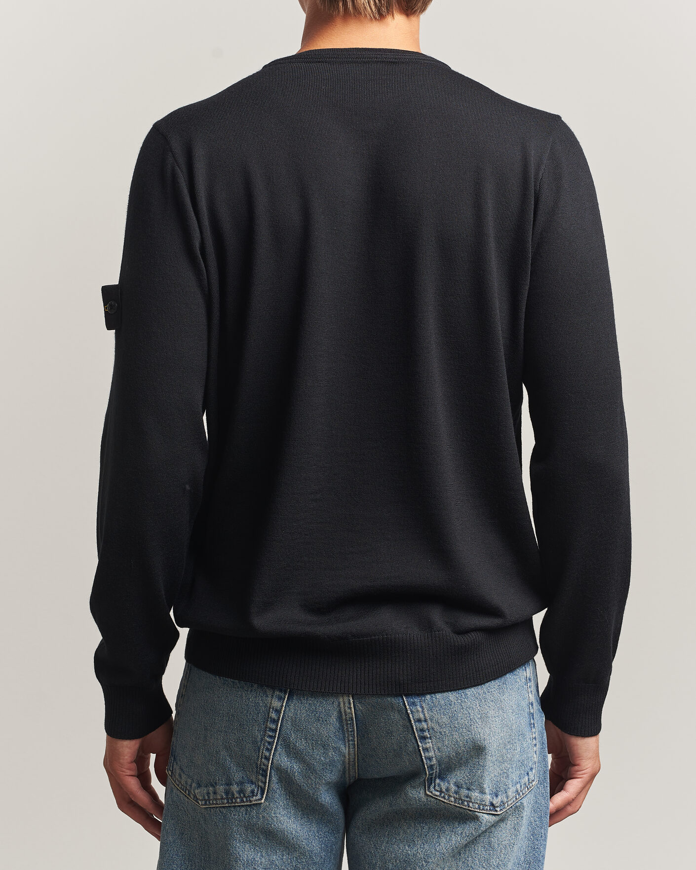 Mies | Puserot | Stone Island | Light Pure Wool Crew Neck Black