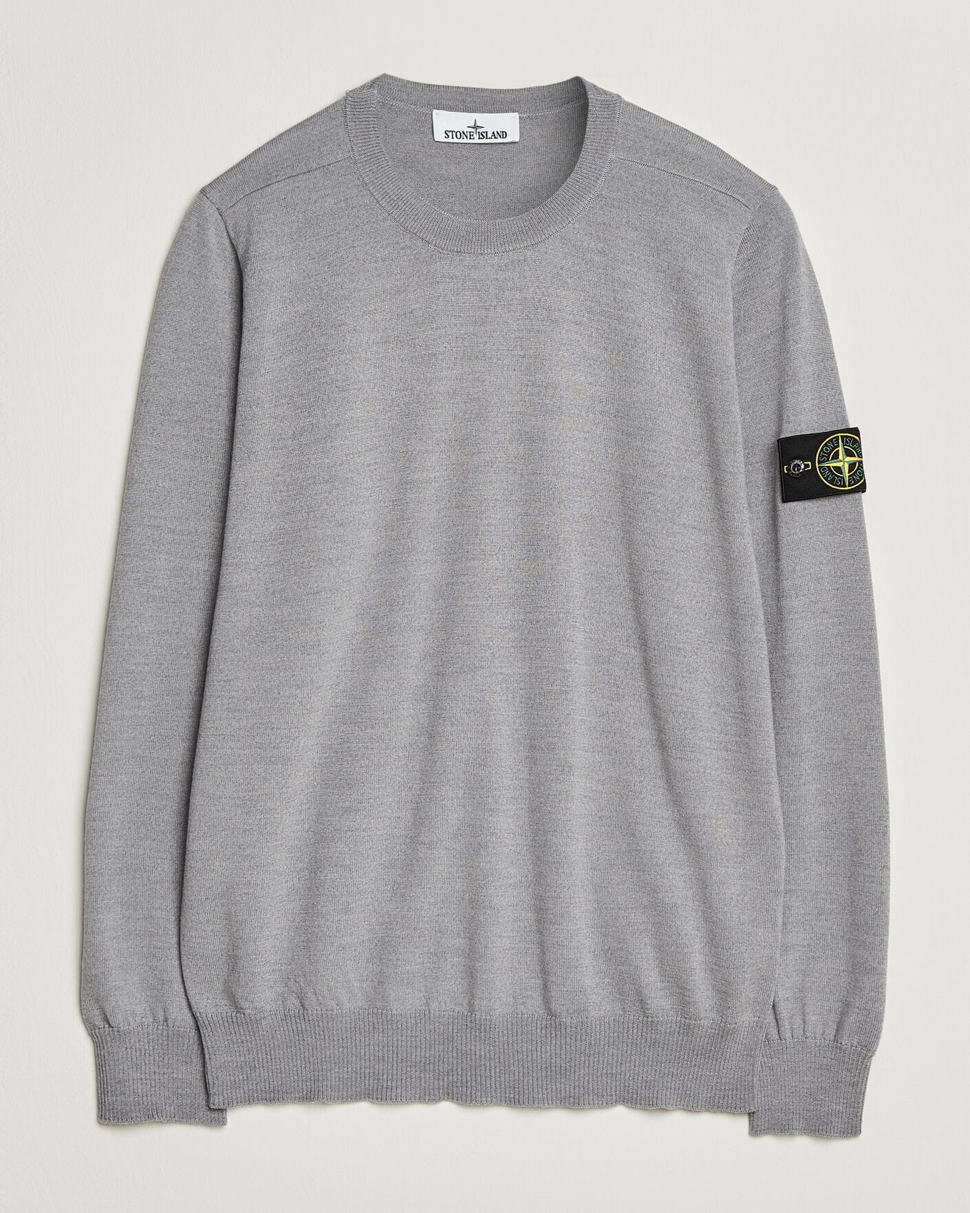 Mies | Puserot | Stone Island | Light Pure Wool Crew Neck Ash Grey Melange