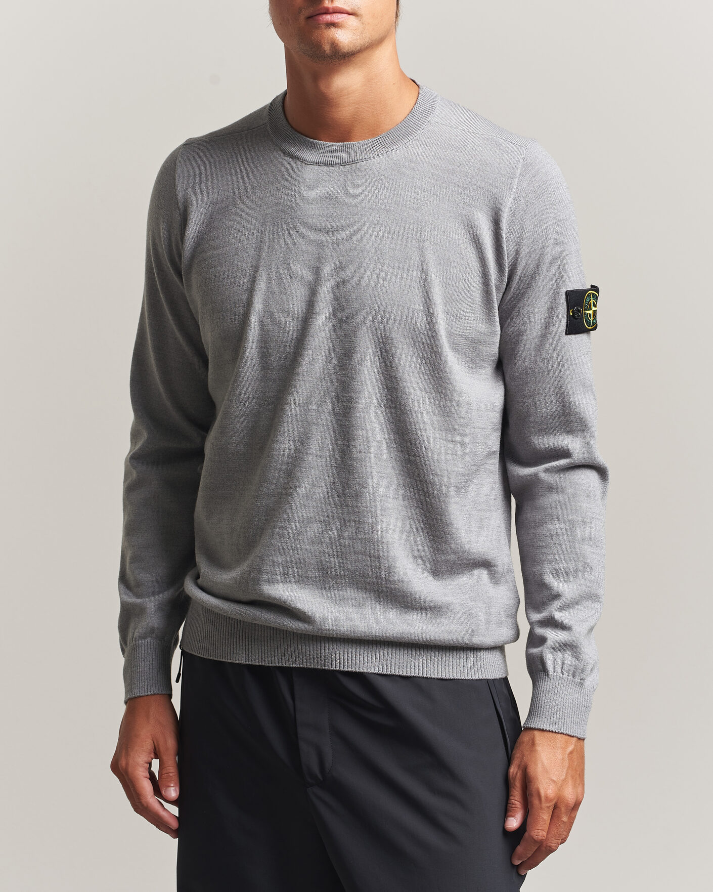 Mies | Puserot | Stone Island | Light Pure Wool Crew Neck Ash Grey Melange