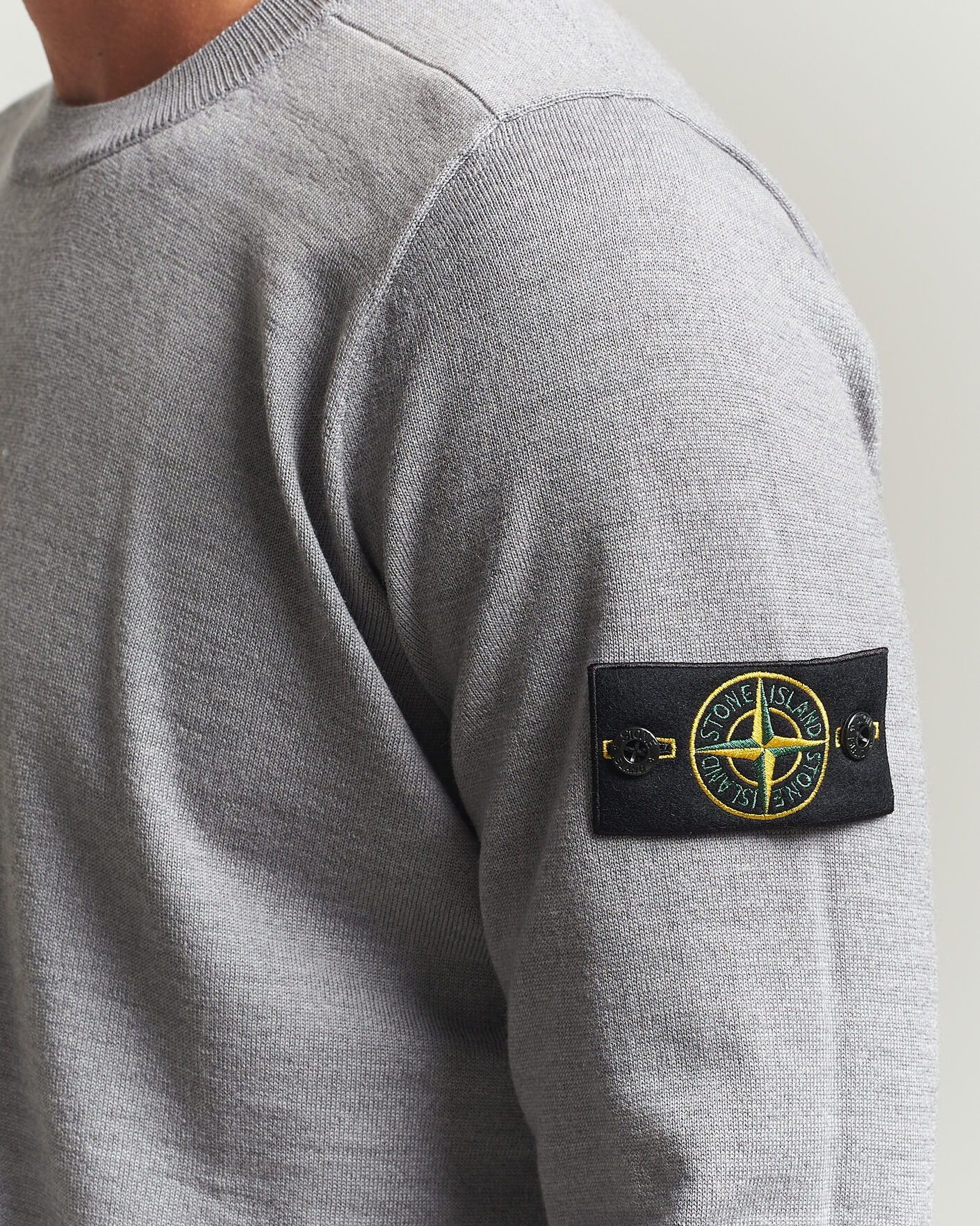 Mies | Puserot | Stone Island | Light Pure Wool Crew Neck Ash Grey Melange