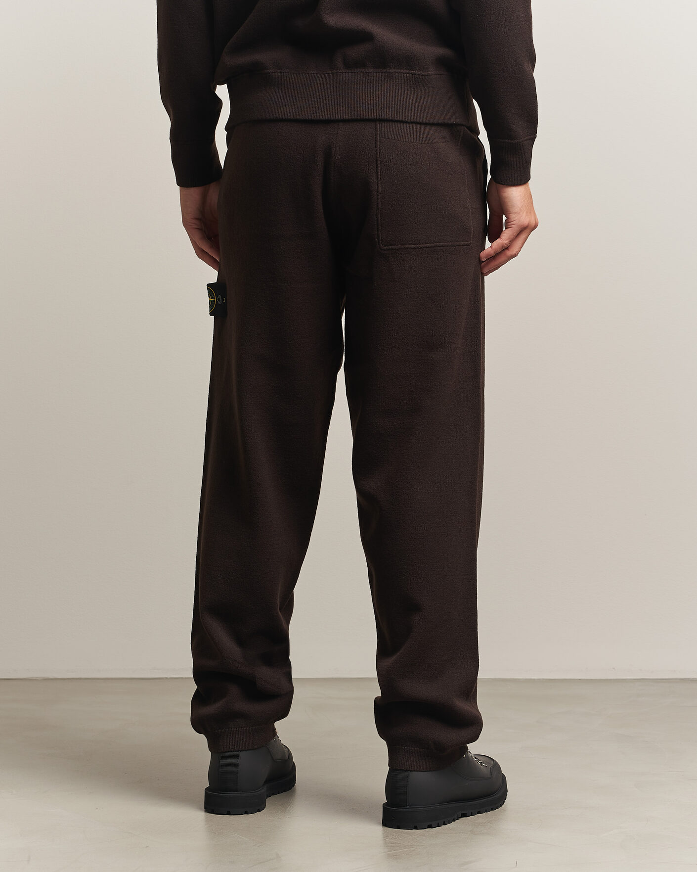 Mies | Housut | Stone Island | Plush Stitch Stretch Wool Pants Coal Grey