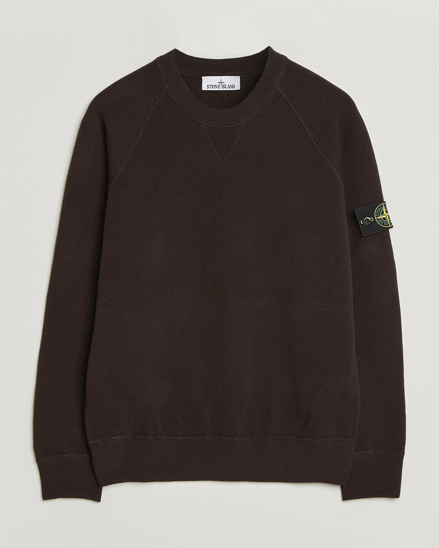 Mies | Puserot | Stone Island | Plush Stitch Stretch Wool Sweat Coal Grey