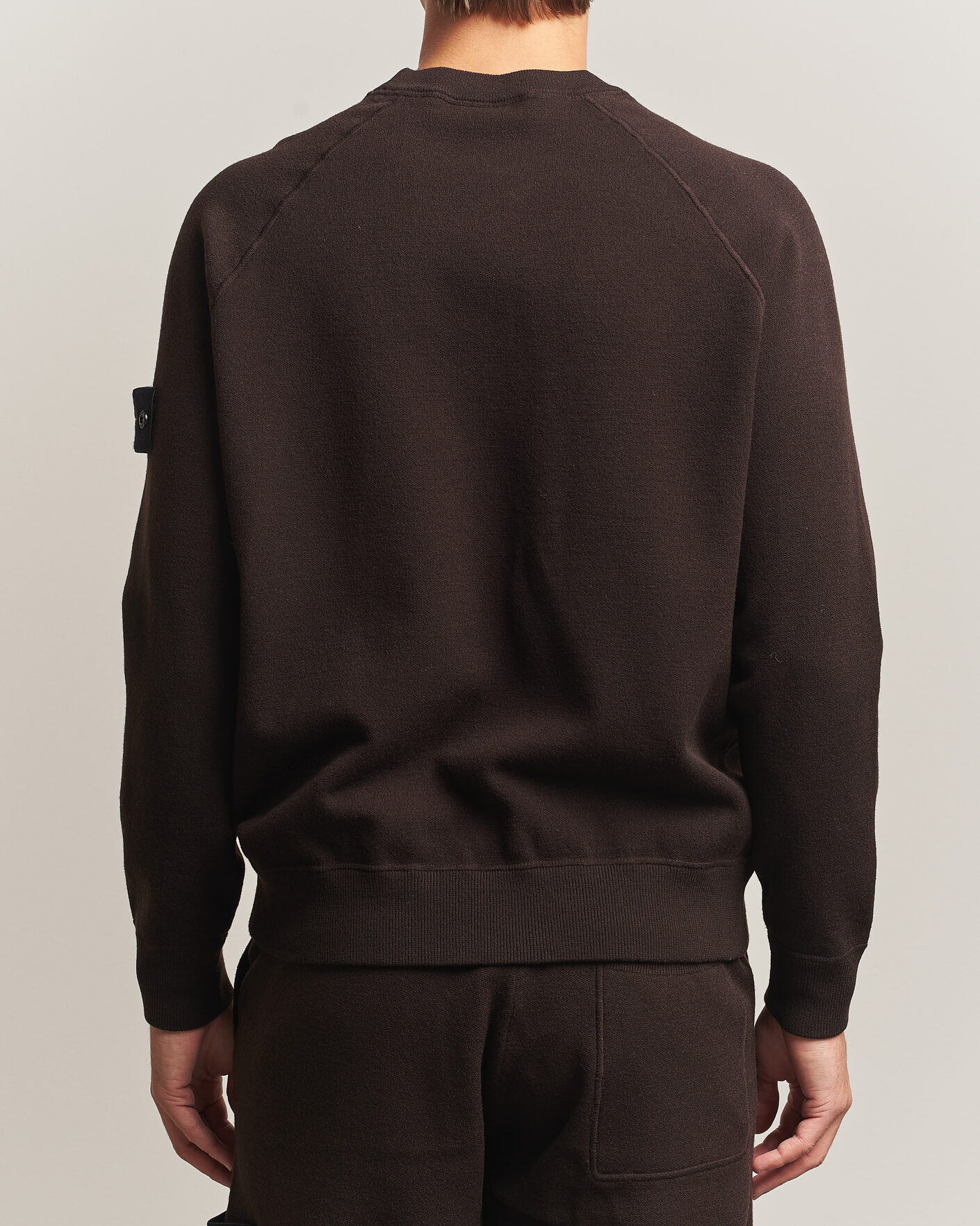 Mies | Puserot | Stone Island | Plush Stitch Stretch Wool Sweat Coal Grey