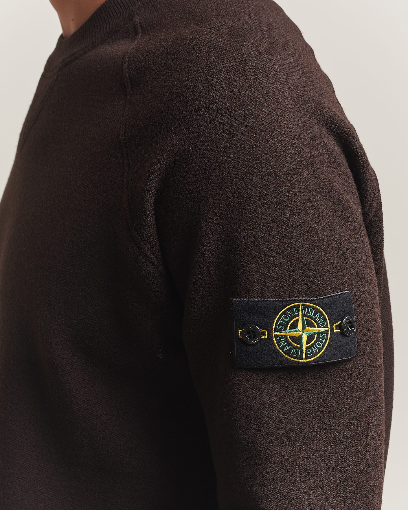 Mies | Puserot | Stone Island | Plush Stitch Stretch Wool Sweat Coal Grey