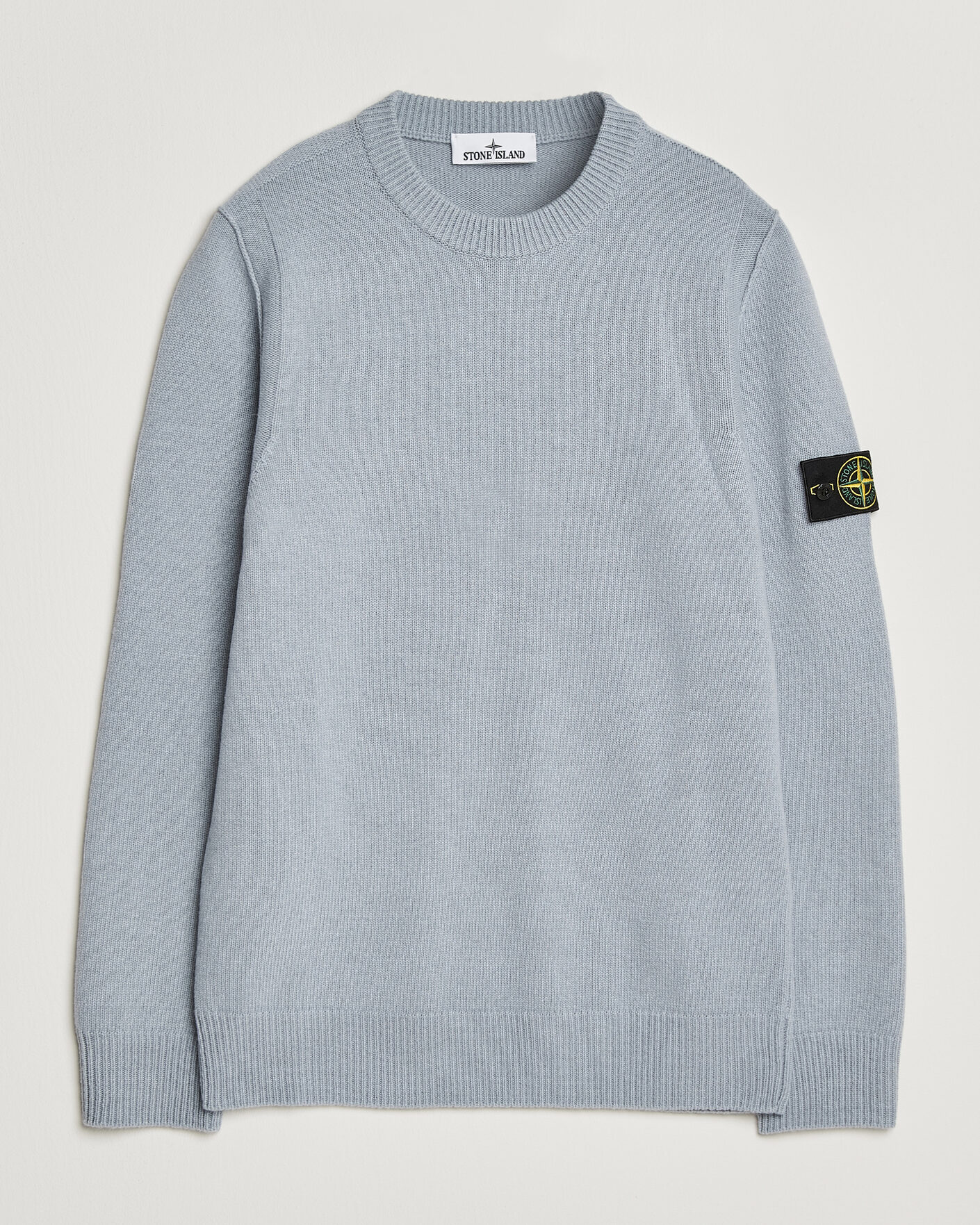 Mies | Puserot | Stone Island | Knitted Lambswool Crew Neck Ash Grey