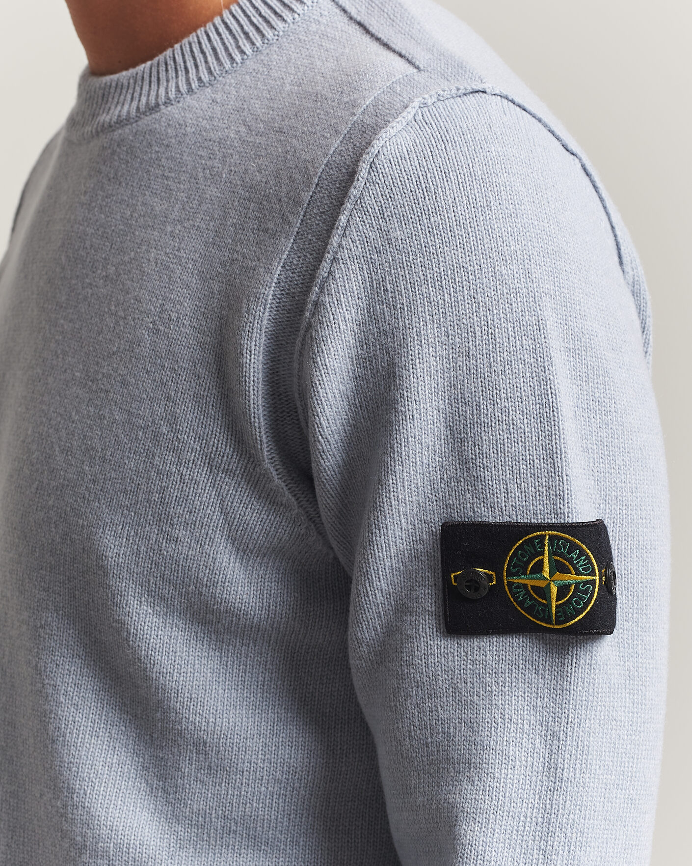 Mies | Puserot | Stone Island | Knitted Lambswool Crew Neck Ash Grey