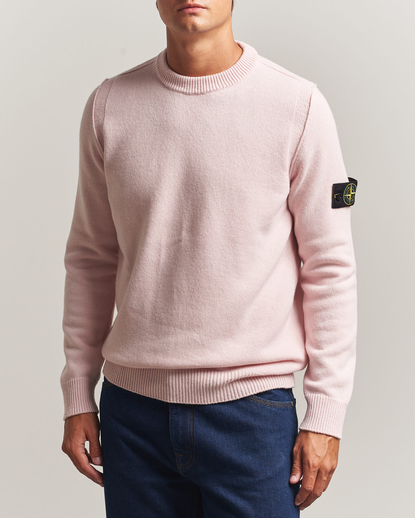 Mies | Puserot | Stone Island | Knitted Lambswool Crew Neck Antique Rose