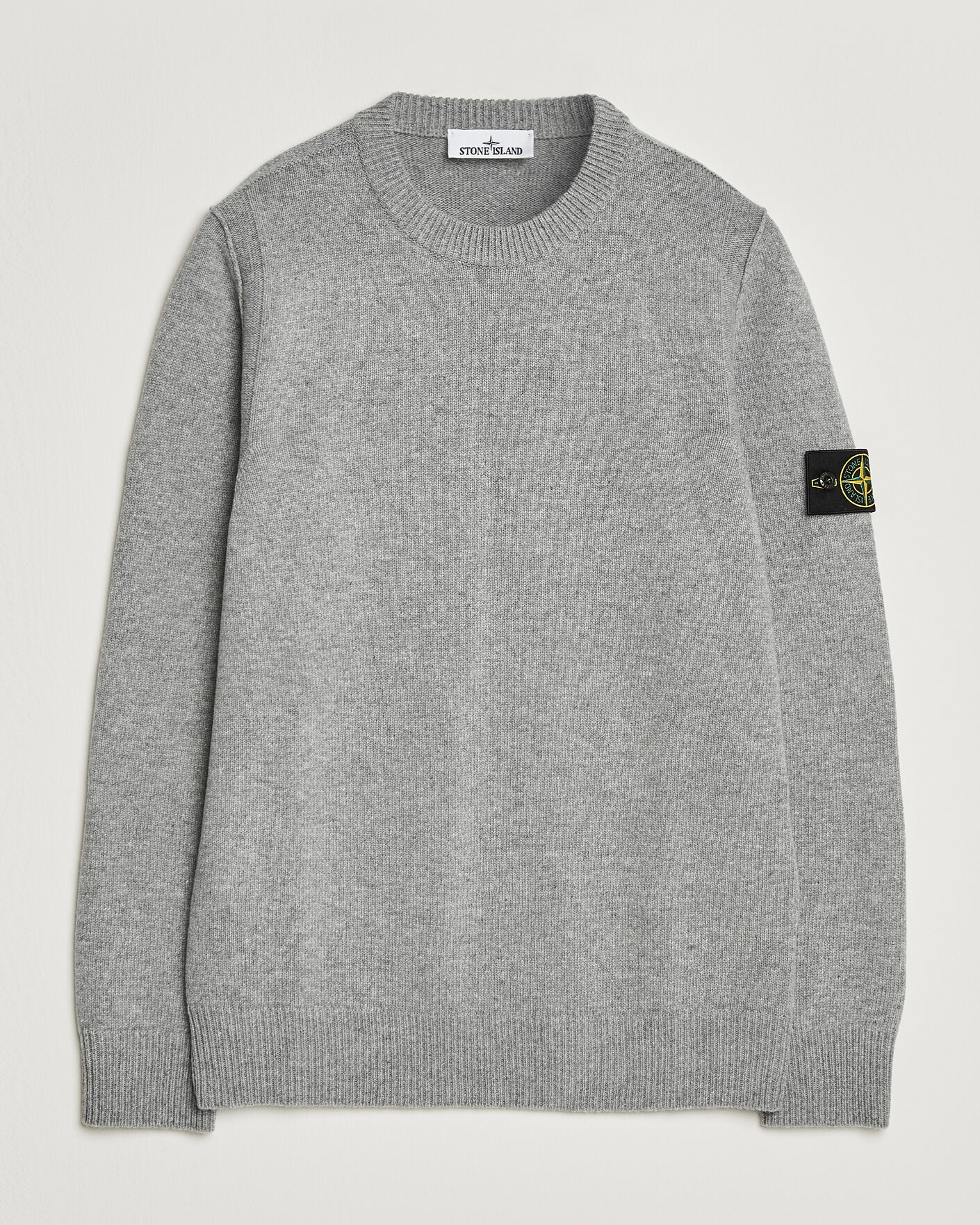 Mies | Puserot | Stone Island | Knitted Lambswool Crew Neck Grey Melange