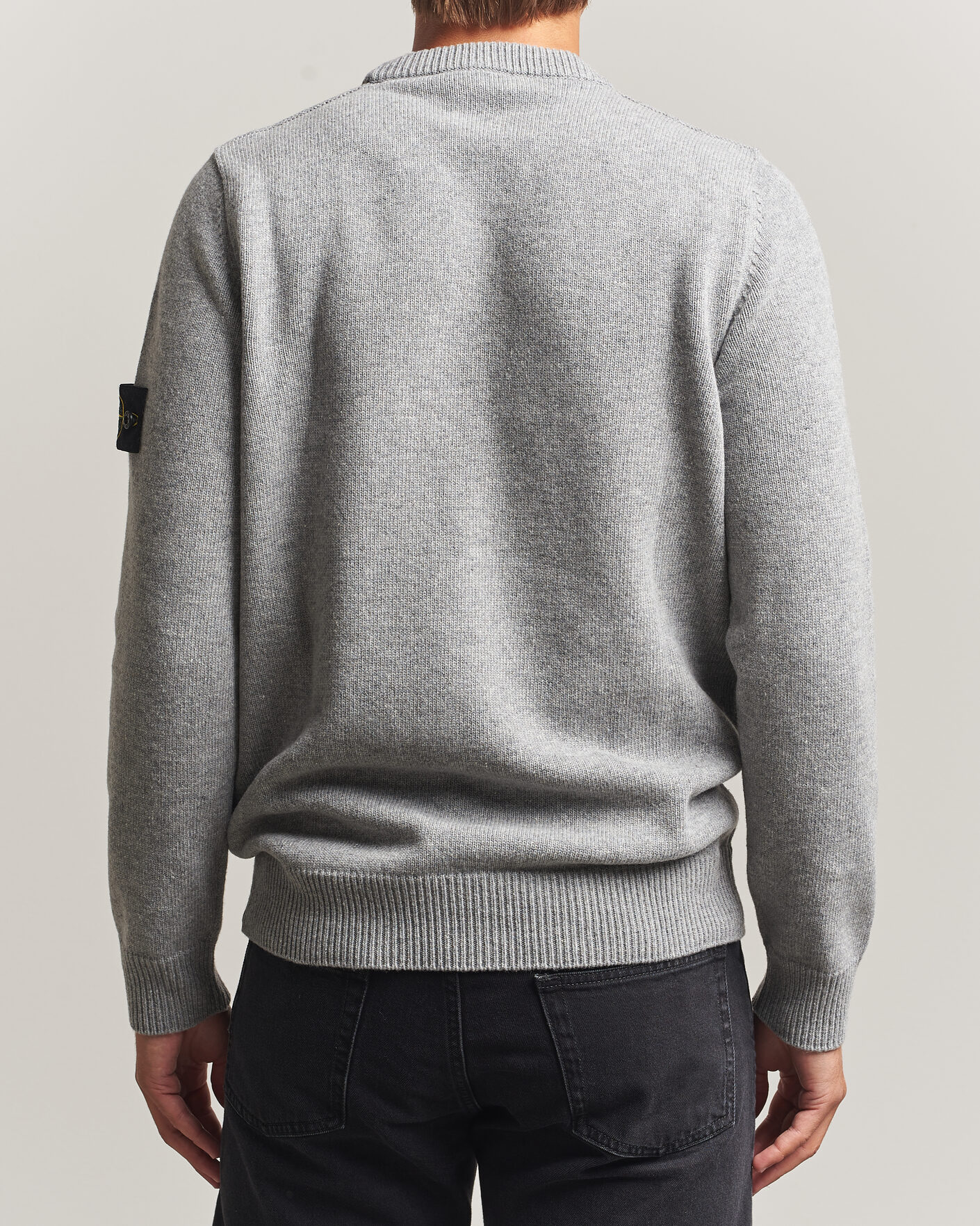 Mies | Puserot | Stone Island | Knitted Lambswool Crew Neck Grey Melange