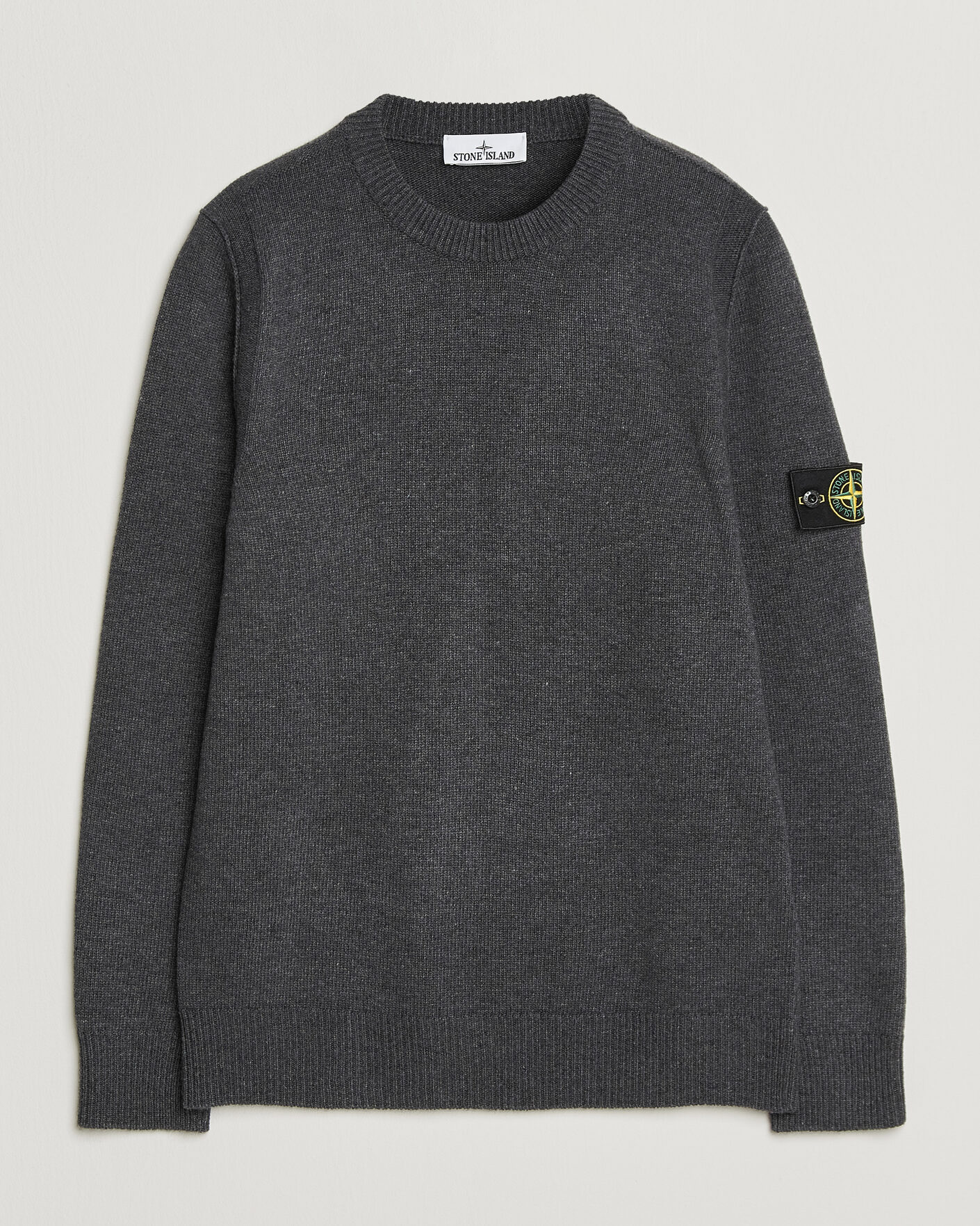 Mies | Puserot | Stone Island | Knitted Lambswool Crew Neck Melange Lead