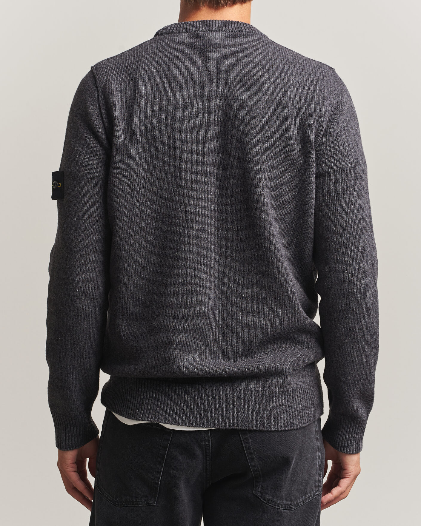 Mies | Puserot | Stone Island | Knitted Lambswool Crew Neck Melange Lead