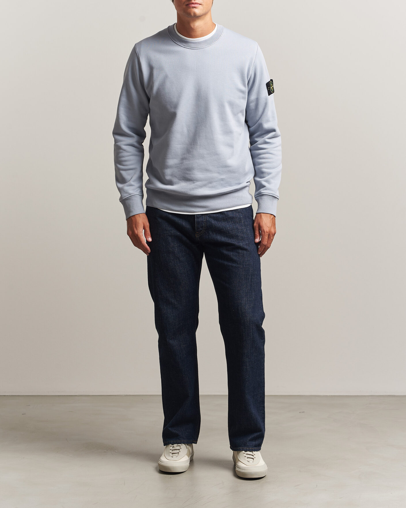 Mies | Puserot | Stone Island | Garment Dyed Fleece Sweatshirt Ash Grey