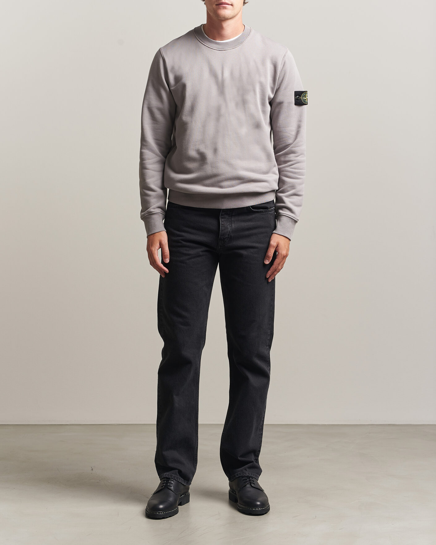 Mies | Puserot | Stone Island | Garment Dyed Fleece Sweatshirt Grey