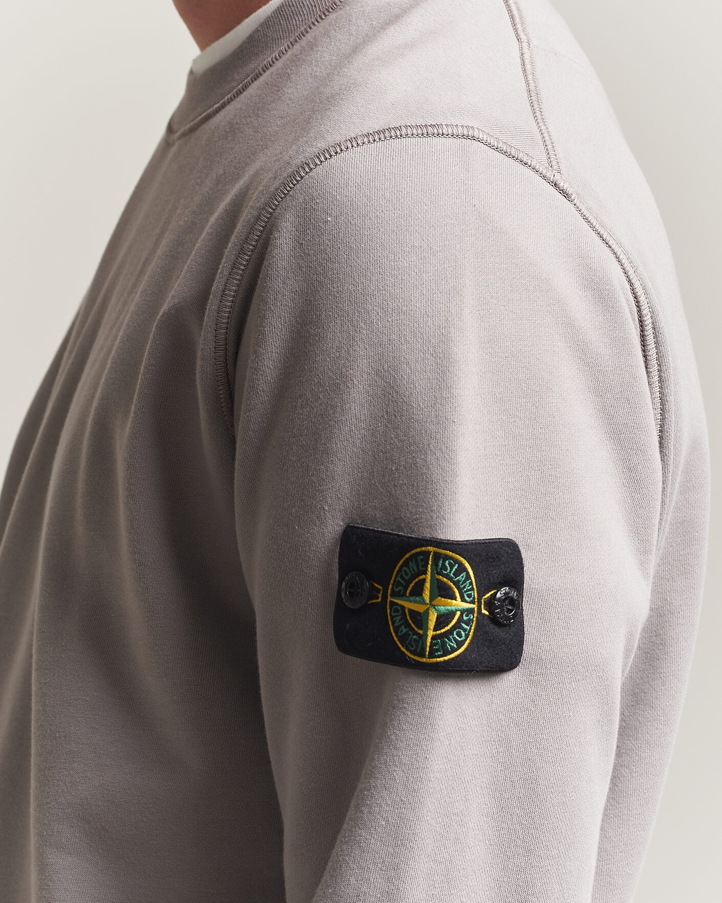 Mies | Puserot | Stone Island | Garment Dyed Fleece Sweatshirt Grey