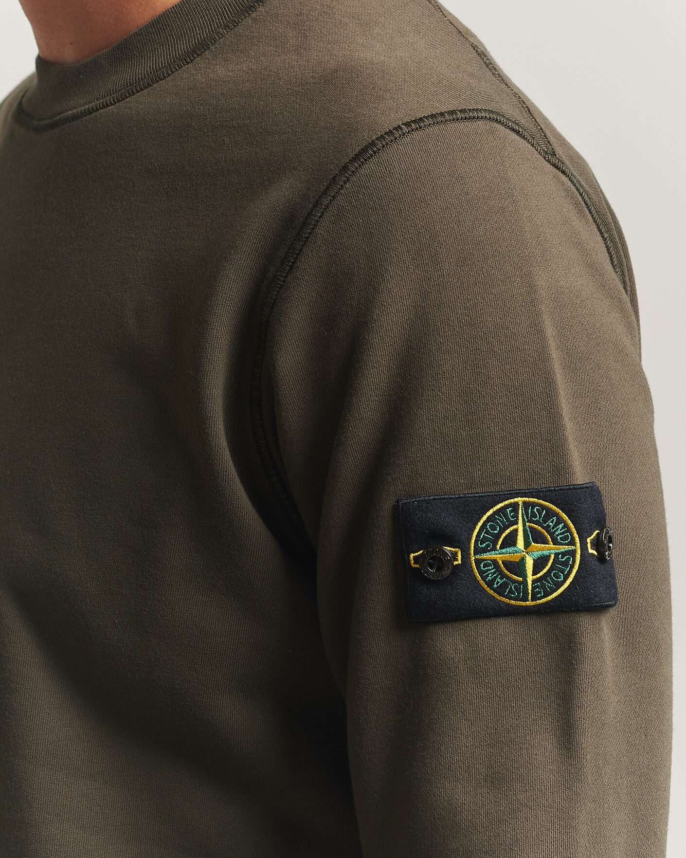 Mies | Puserot | Stone Island | Garment Dyed Fleece Sweatshirt Coal Grey