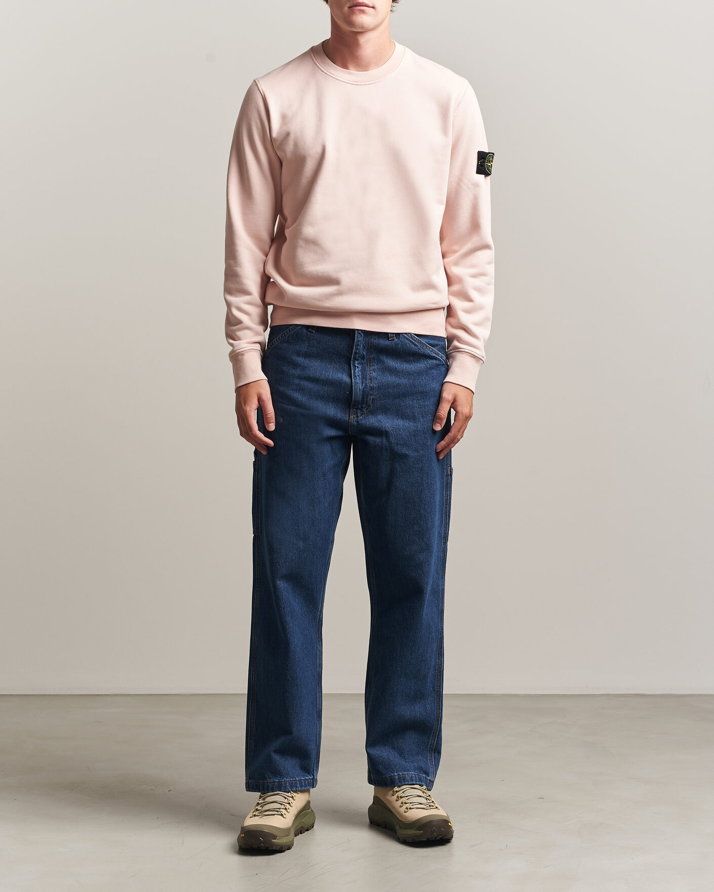 Mies | Puserot | Stone Island | Garment Dyed Fleece Sweatshirt Antique Rose