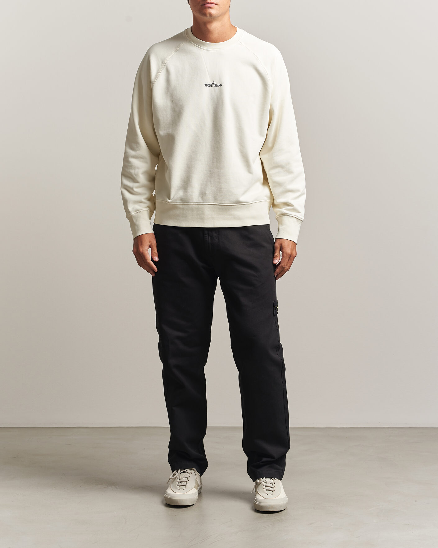 Mies | Puserot | Stone Island | Garment Dyed Fleece Desert Print Sweatshirt Ivory