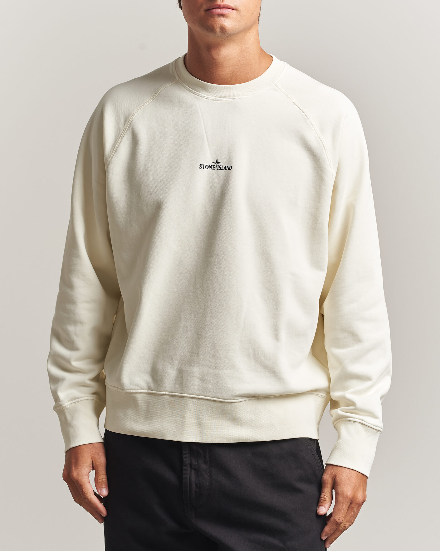 Mies | Puserot | Stone Island | Garment Dyed Fleece Desert Print Sweatshirt Ivory