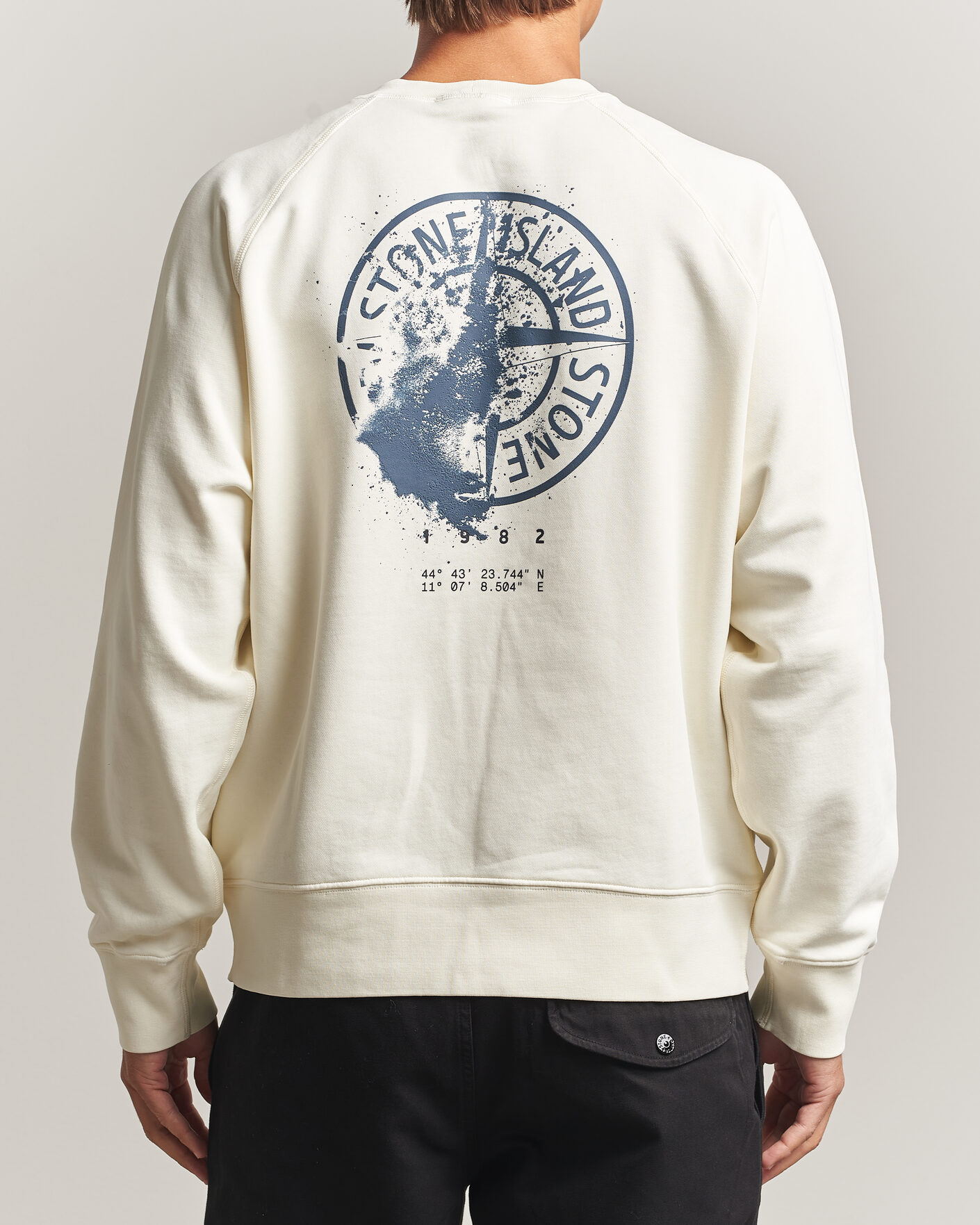 Mies | Puserot | Stone Island | Garment Dyed Fleece Desert Print Sweatshirt Ivory