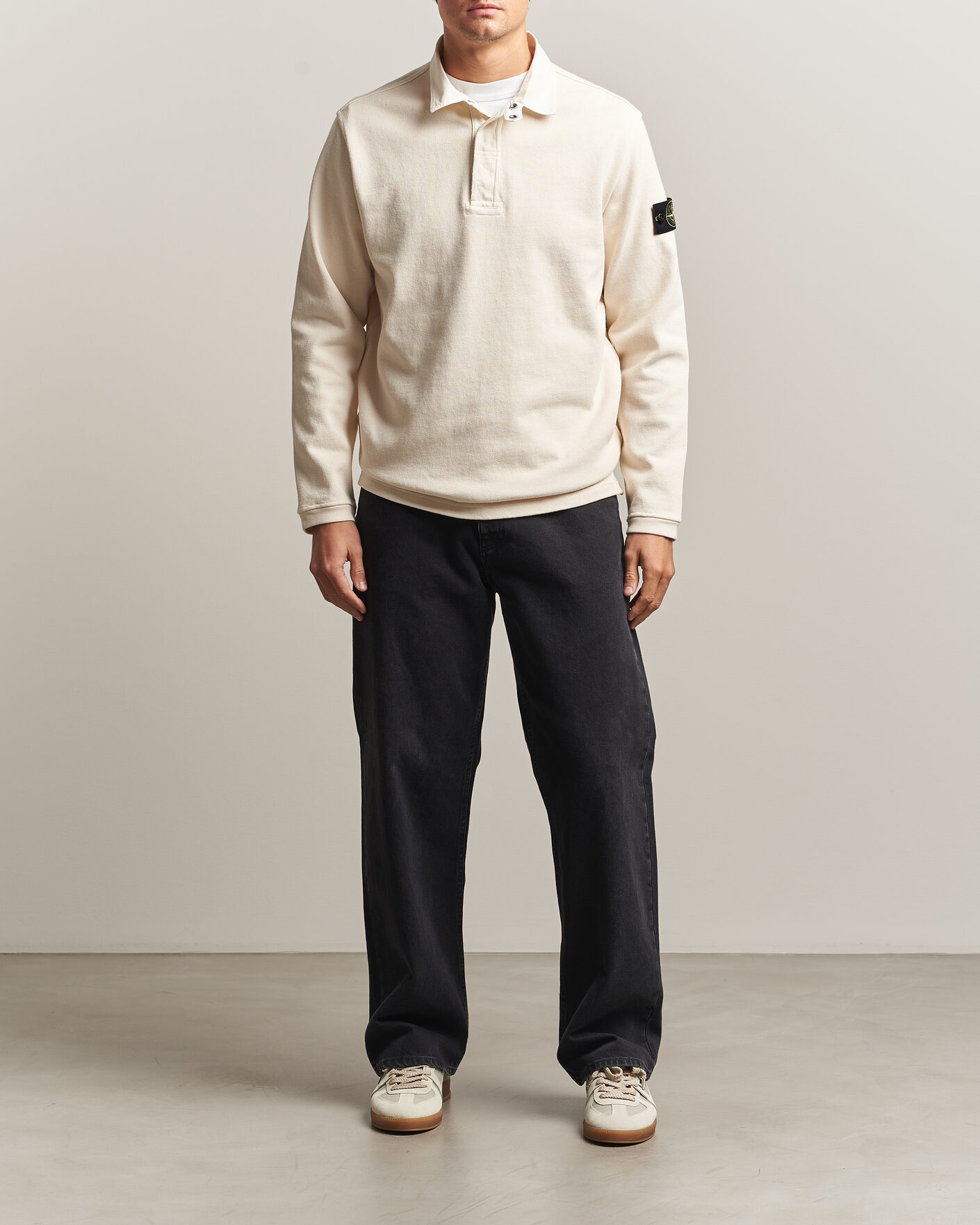 Mies | Puserot | Stone Island | Heavy Cotton Jersey Polo Ivory