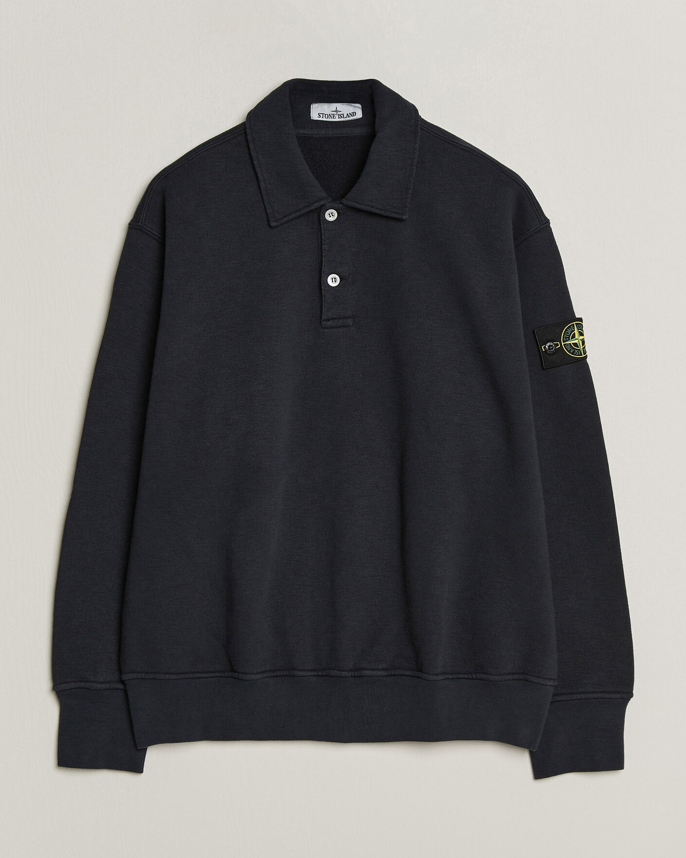 Mies | Puserot | Stone Island | Tubular Cotton Fleece Polo Navy Blue