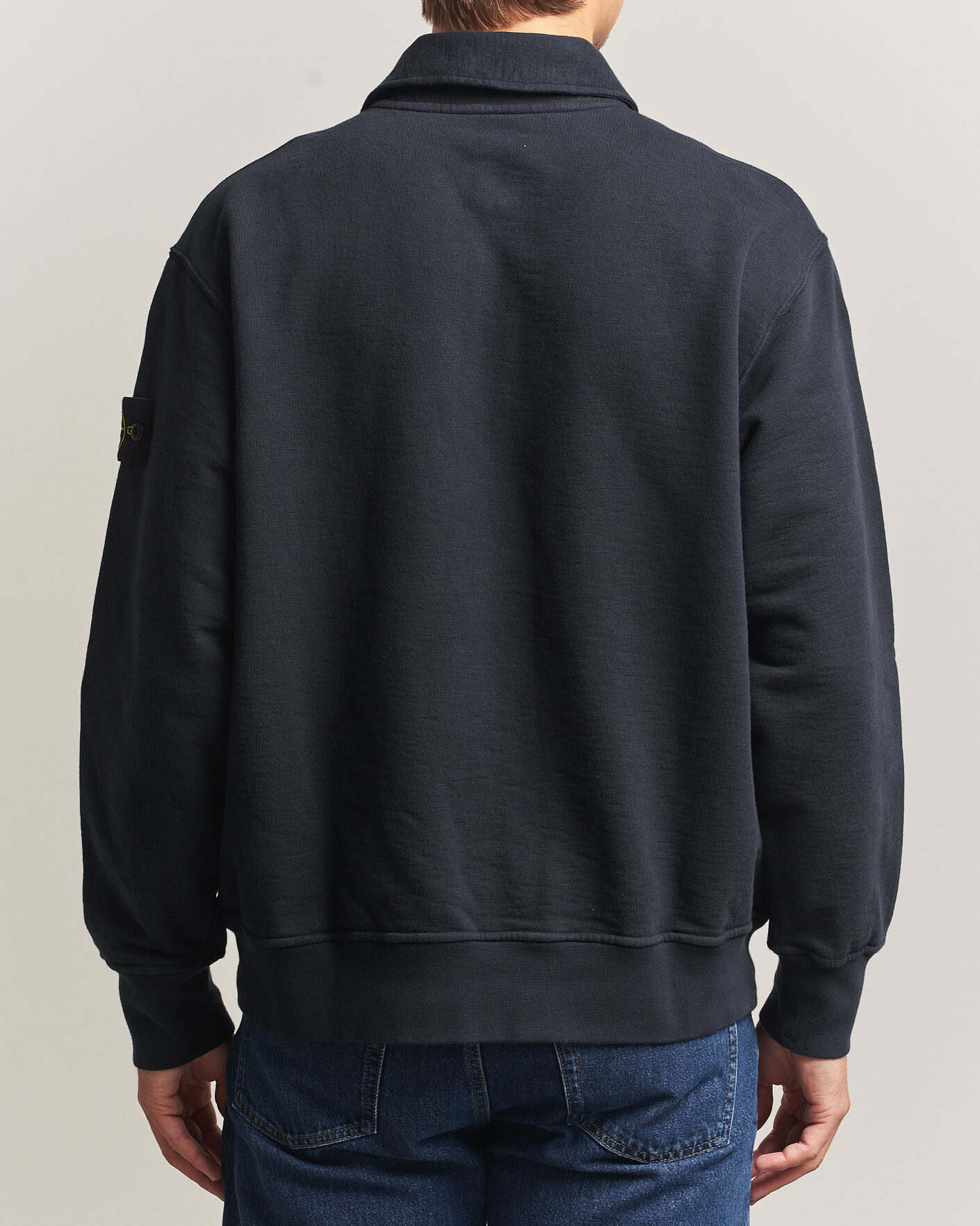Mies | Puserot | Stone Island | Tubular Cotton Fleece Polo Navy Blue