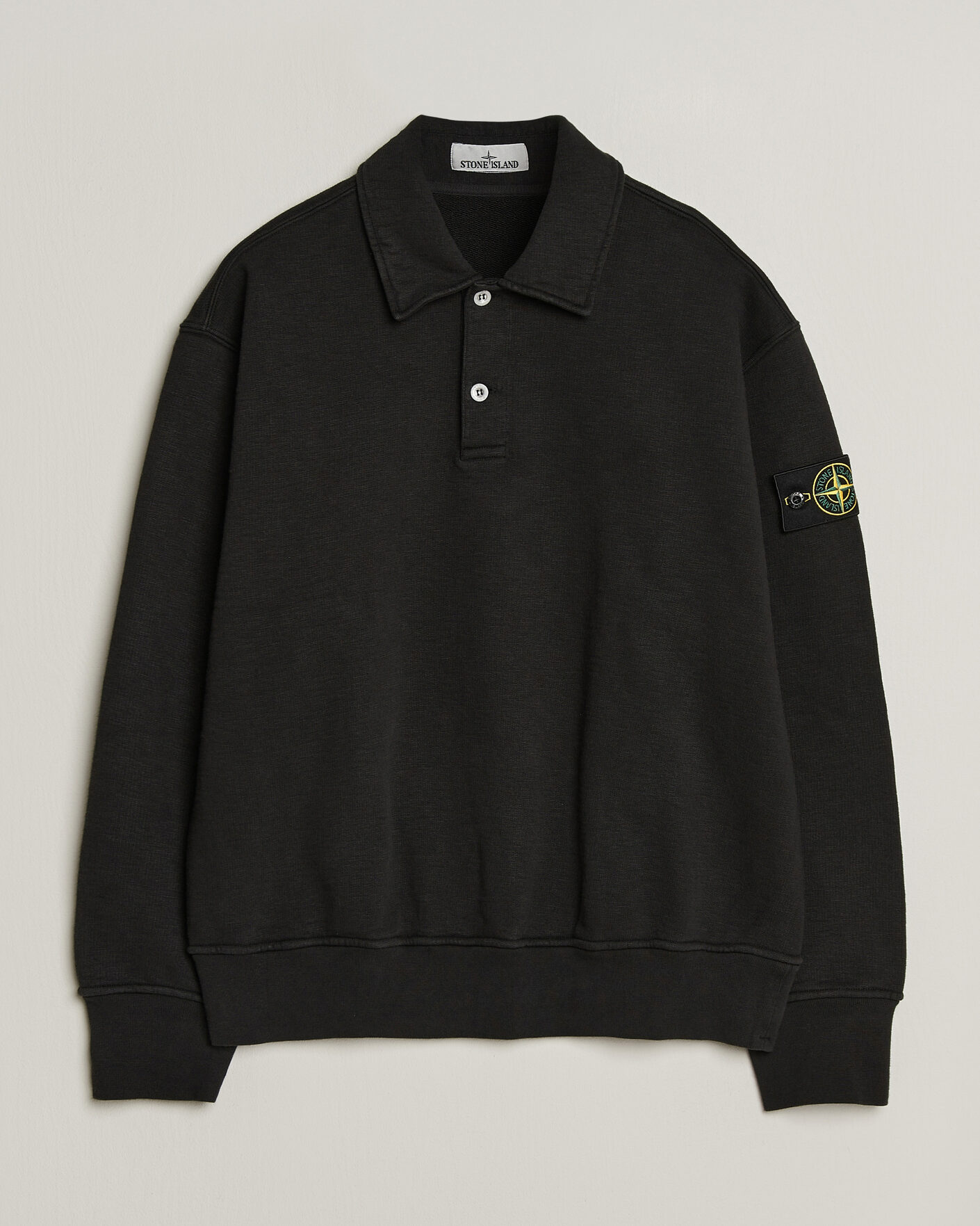 Mies | Puserot | Stone Island | Tubular Cotton Fleece Polo Black
