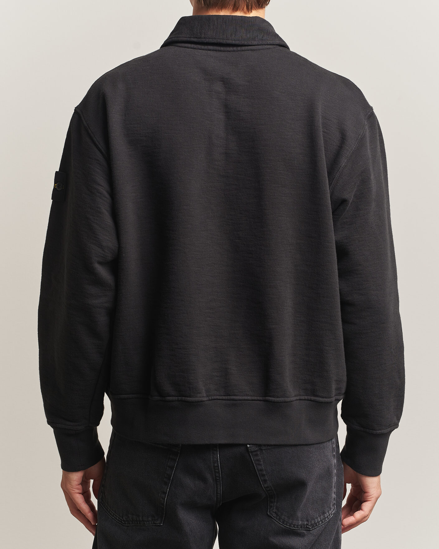 Mies | Puserot | Stone Island | Tubular Cotton Fleece Polo Black