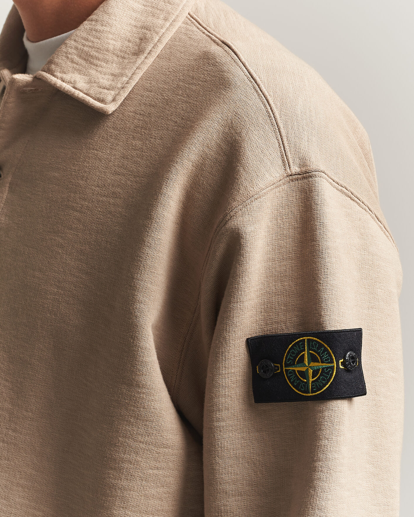 Mies | Puserot | Stone Island | Tubular Cotton Fleece Polo Biscuit