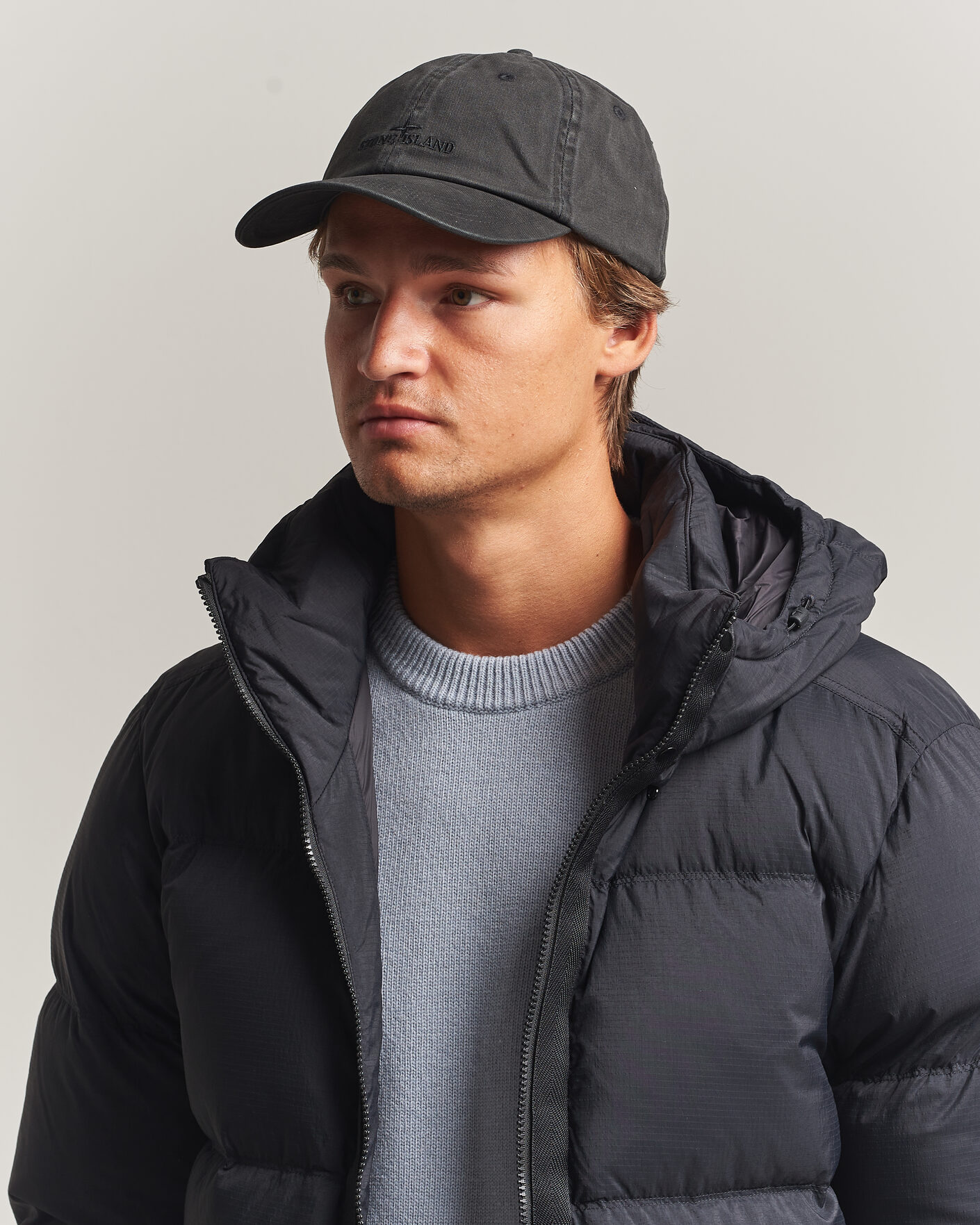 Mies | Päähineet | Stone Island | Brushed Cotton Gabardine Cap Black
