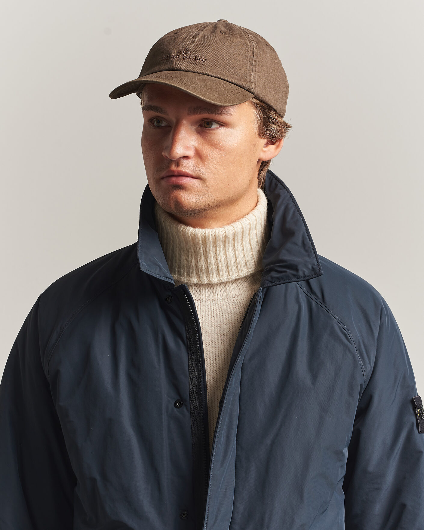 Mies | Päähineet | Stone Island | Brushed Cotton Gabardine Cap Umber