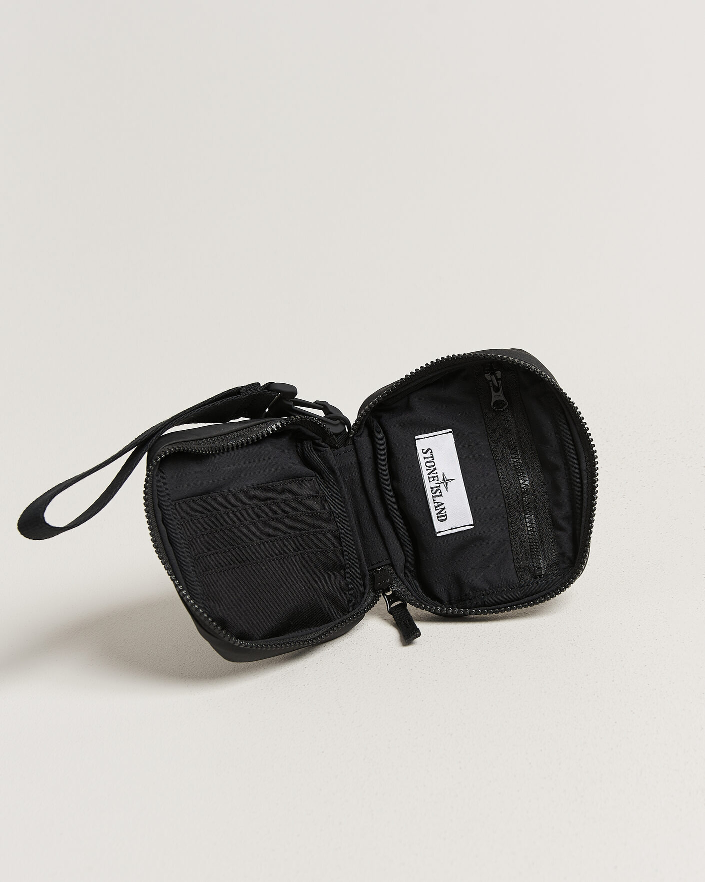 Mies | Lompakot | Stone Island | Coated Cotton Ripstop Wallet Black