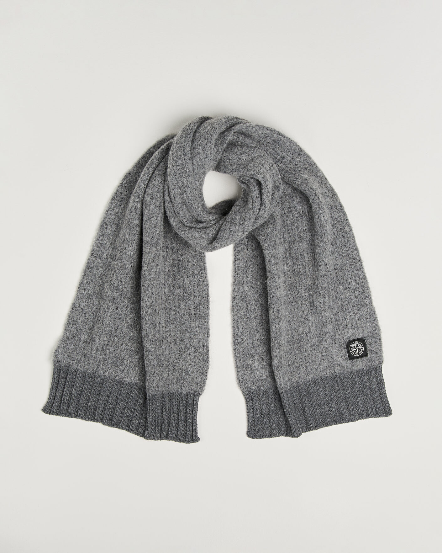Mies | Kaulaliinat | Stone Island | Baby Alpaca Blend Scarf Grey Melange