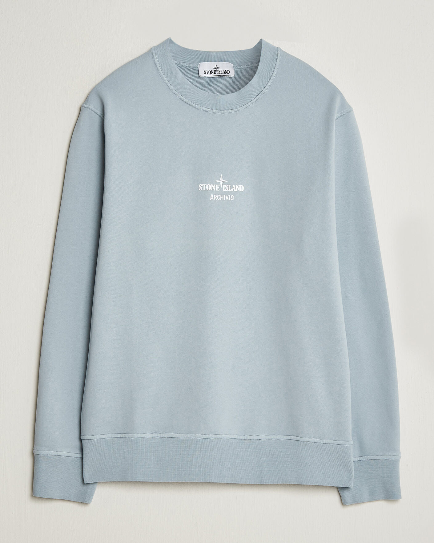Mies | Puserot | Stone Island | Cotton Fleece Archivio Print Sweatshirt Ash Grey