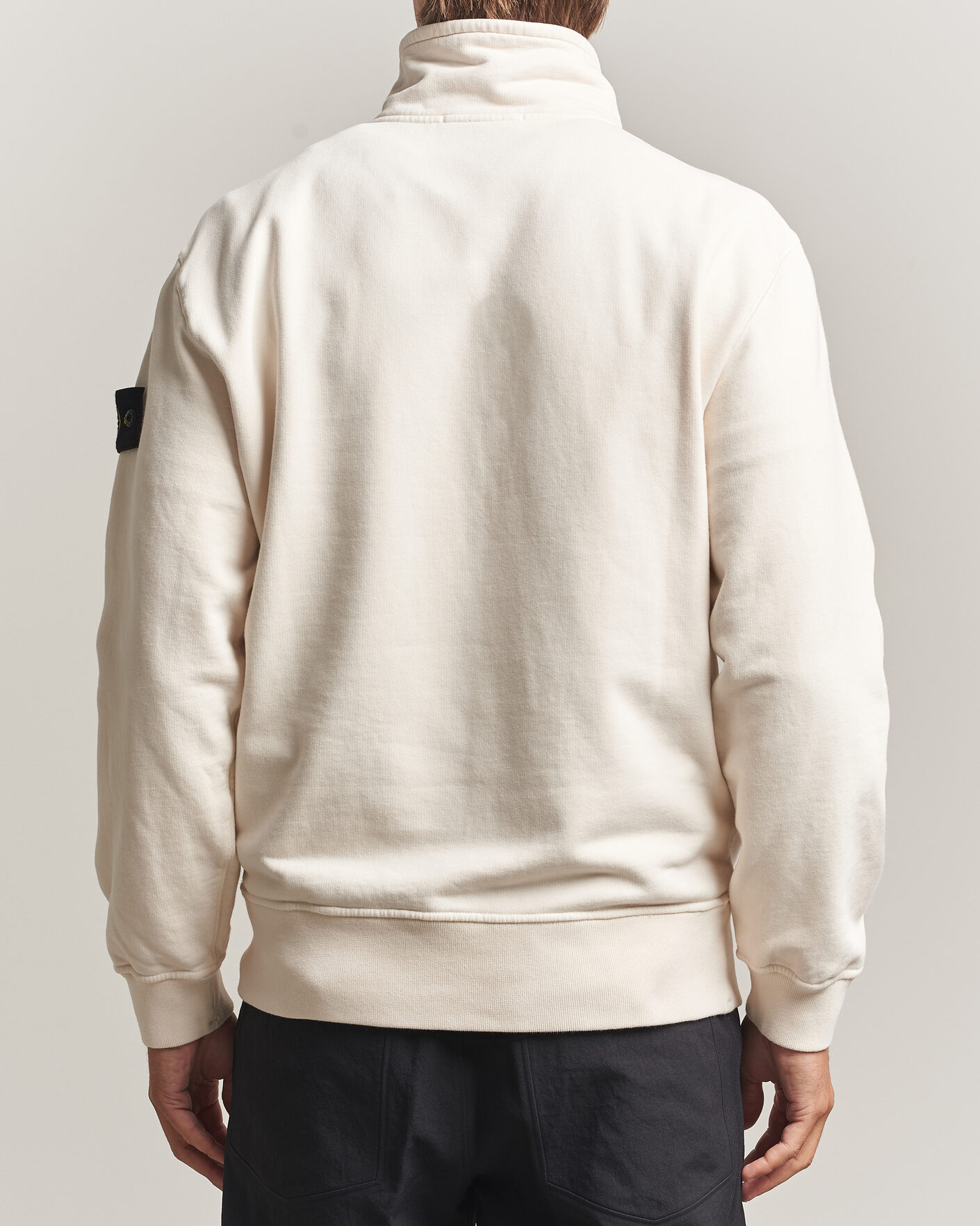 Mies | Puserot | Stone Island | Brushed Cotton Fleece Half Zip Ivory