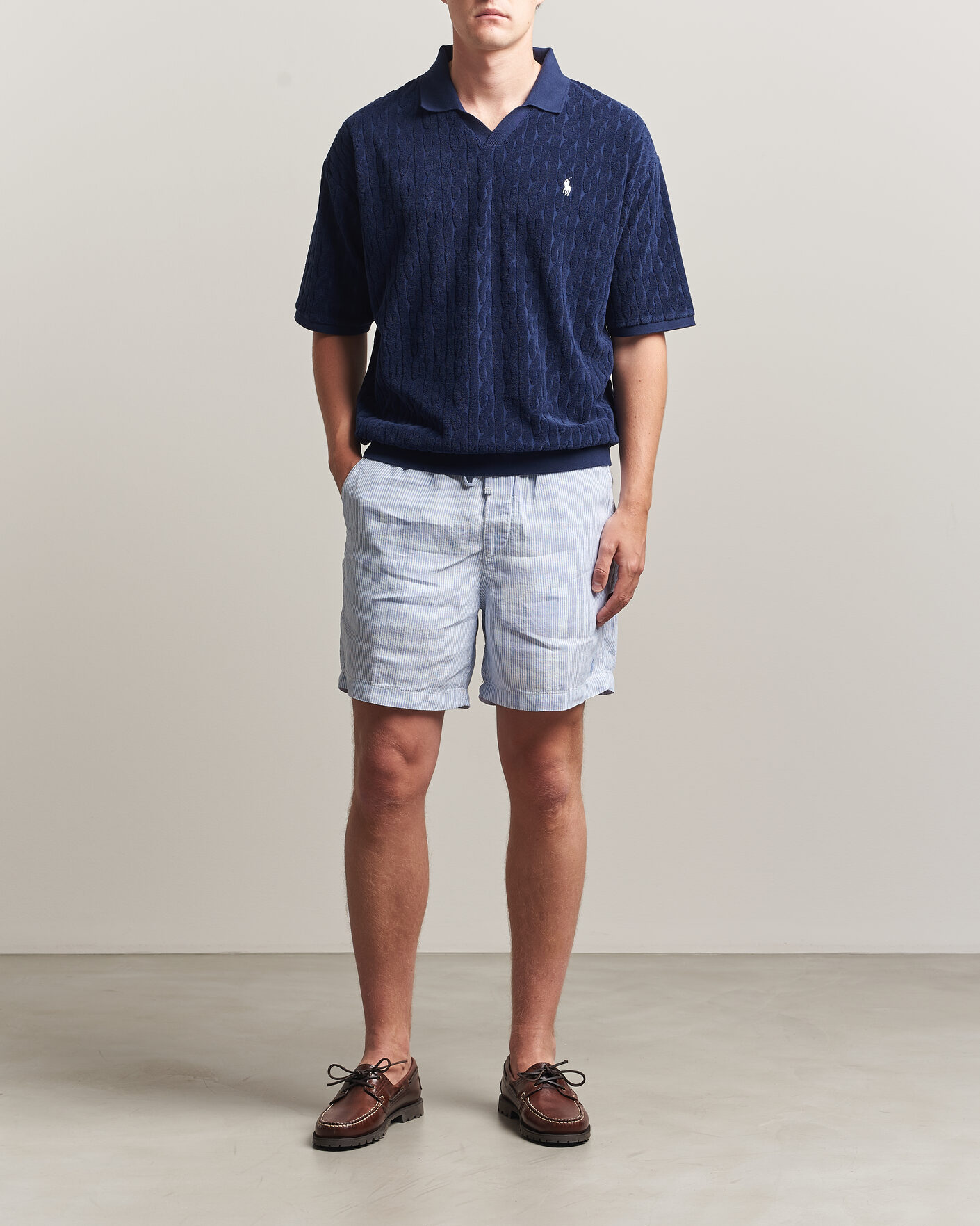 Mies | Shortsit | Polo Ralph Lauren | Woven Linen Shorts Blue/White