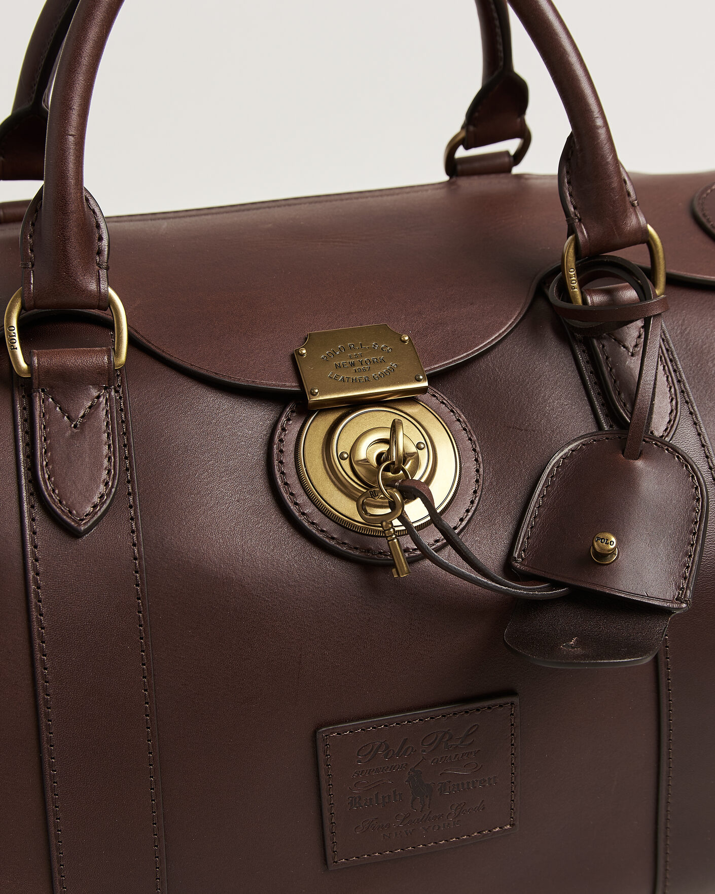 Mies | Laukut | Polo Ralph Lauren | Leather Duffle Bag Burnished Brown