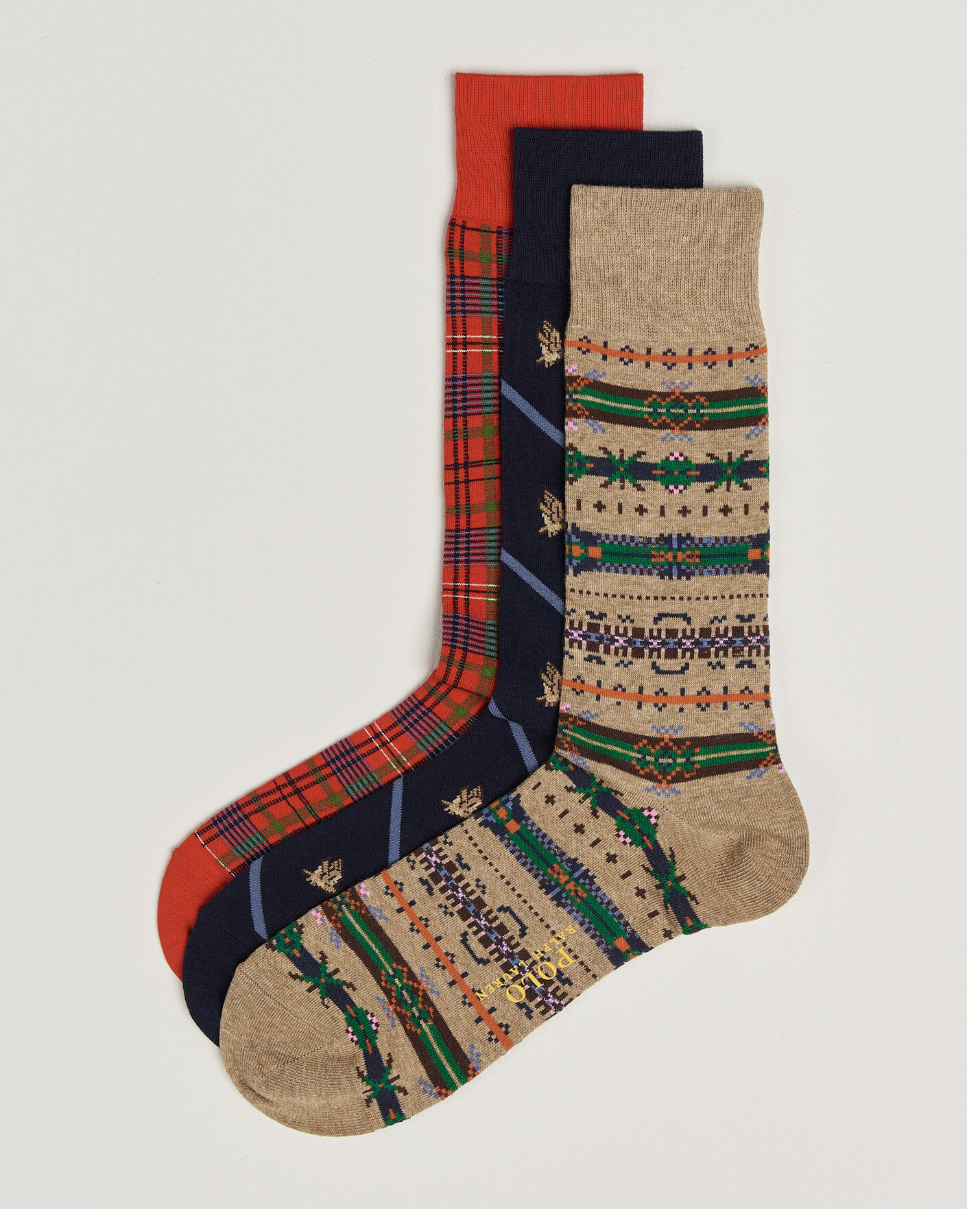 Mies | Alusvaatteet | Polo Ralph Lauren | 3-Pack Cotton Crew Socks Multi