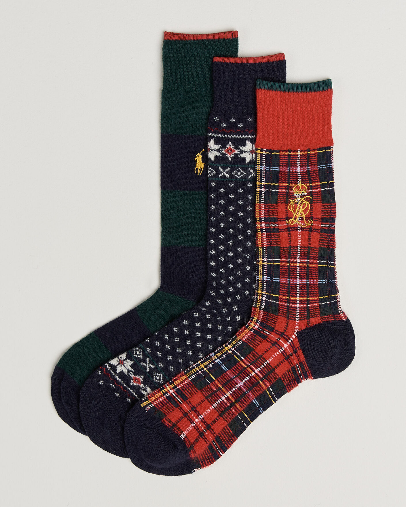 Mies | Alusvaatteet | Polo Ralph Lauren | 3-Pack Lambswool Sock Hunter Multi