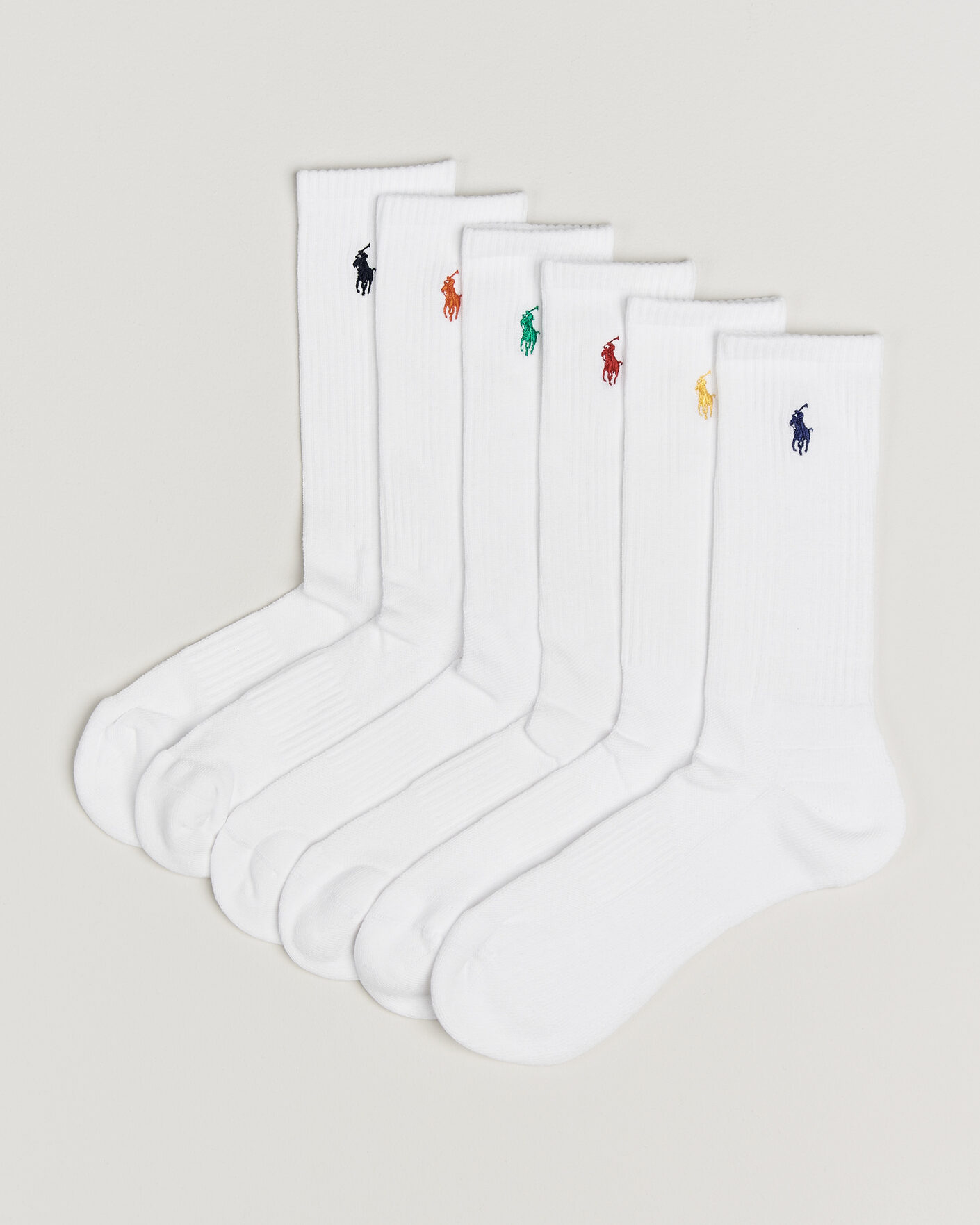 Mies | Alusvaatteet | Polo Ralph Lauren | 6-Pack Performance Crew Socks White