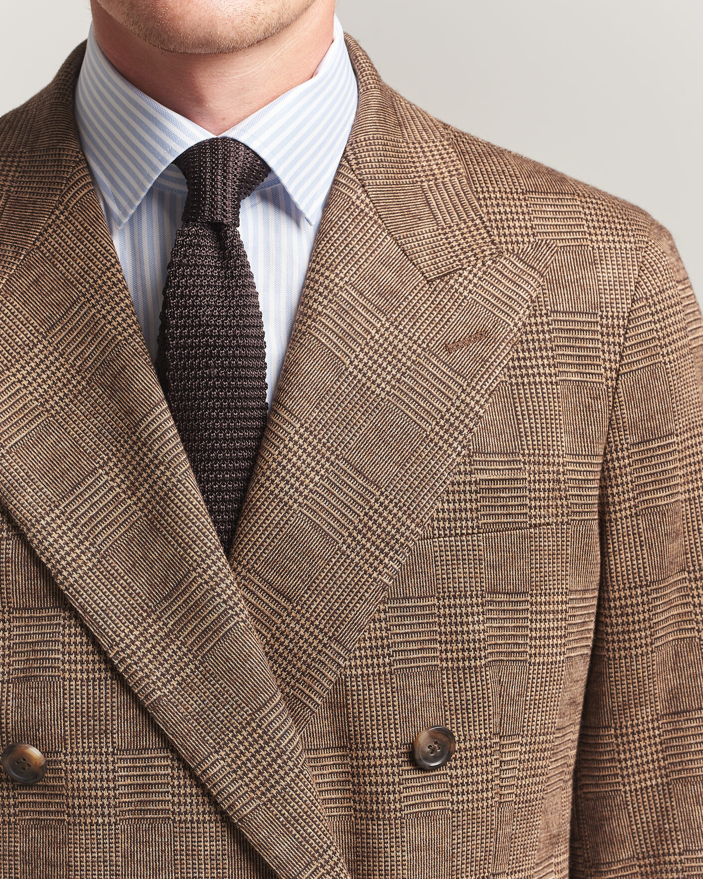 Mies | Pikkutakit | Polo Ralph Lauren | Double Breasted Glenplaid Knit Sportcoat Tan/Brown