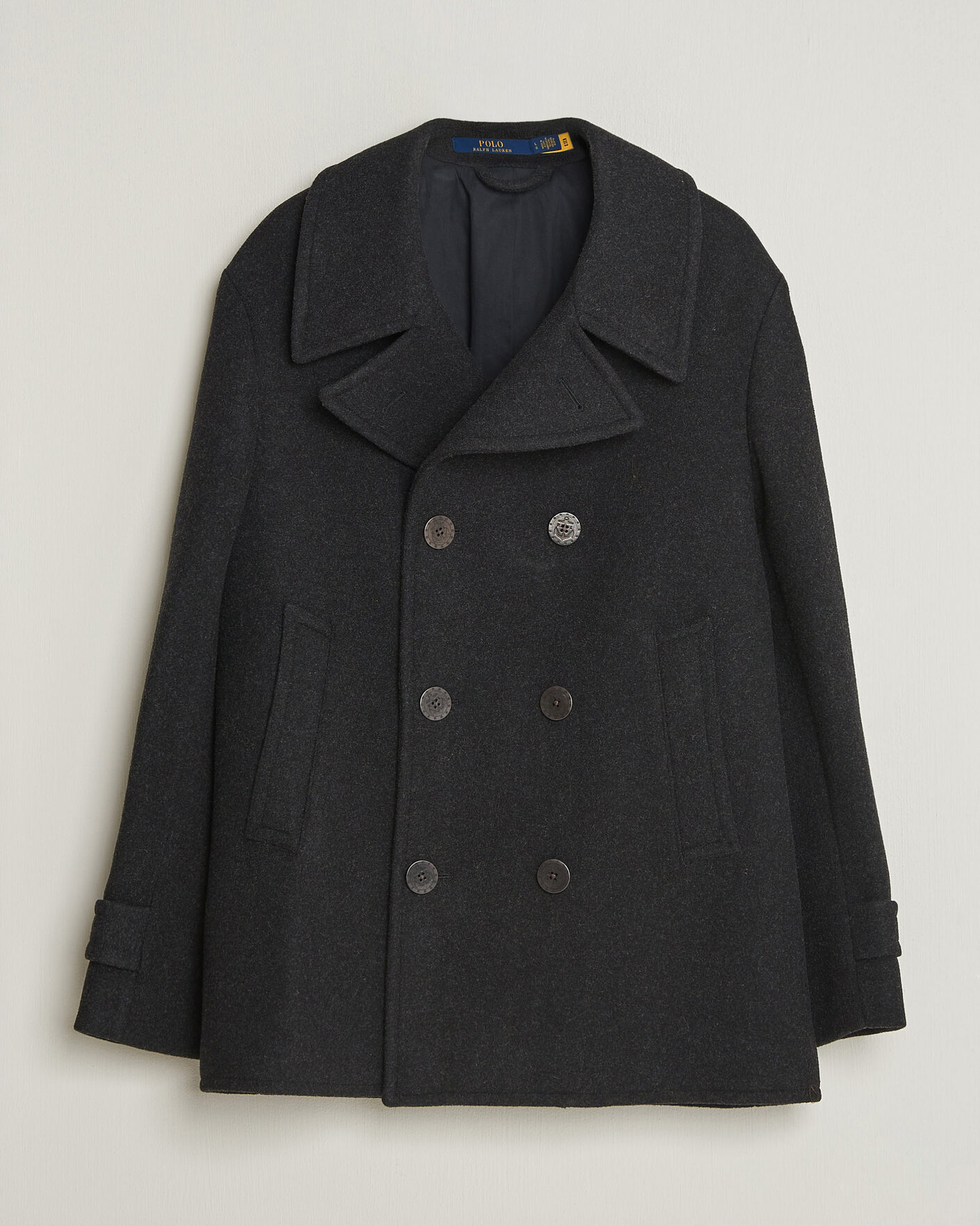 Mies | Takit | Polo Ralph Lauren | Lightweight Melton Peacoat Charcoal