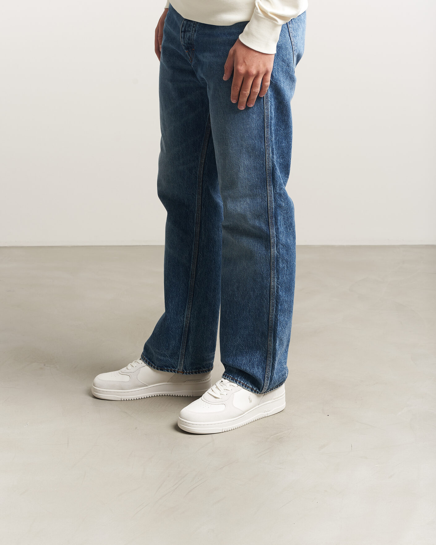Mies | Tennarit | Polo Ralph Lauren | Masters Court Suede/Leather Sneakers Deckwash White