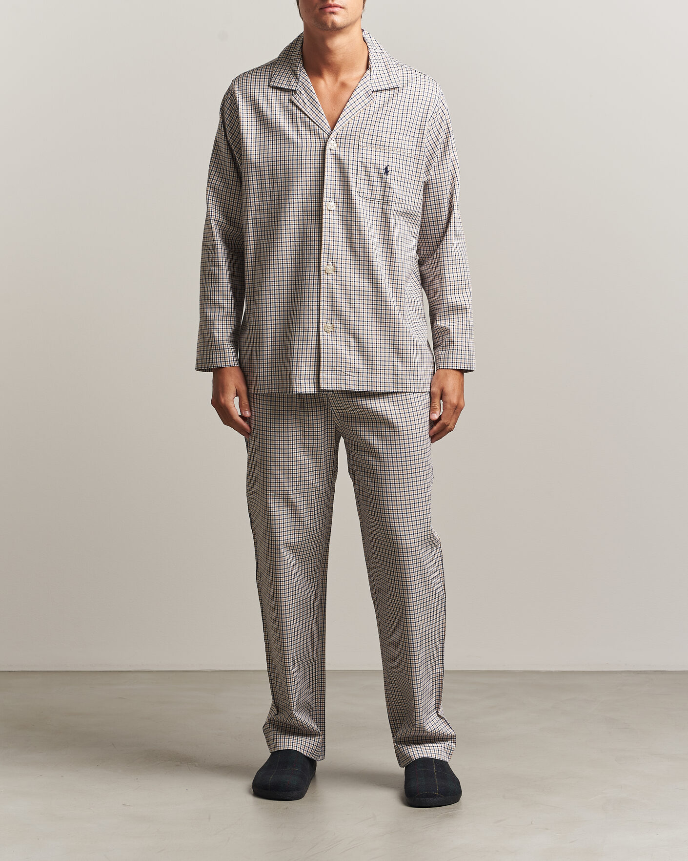 Mies | Yöpuvut ja kylpytakit | Polo Ralph Lauren | Pyjamas Set Khaki White Multi